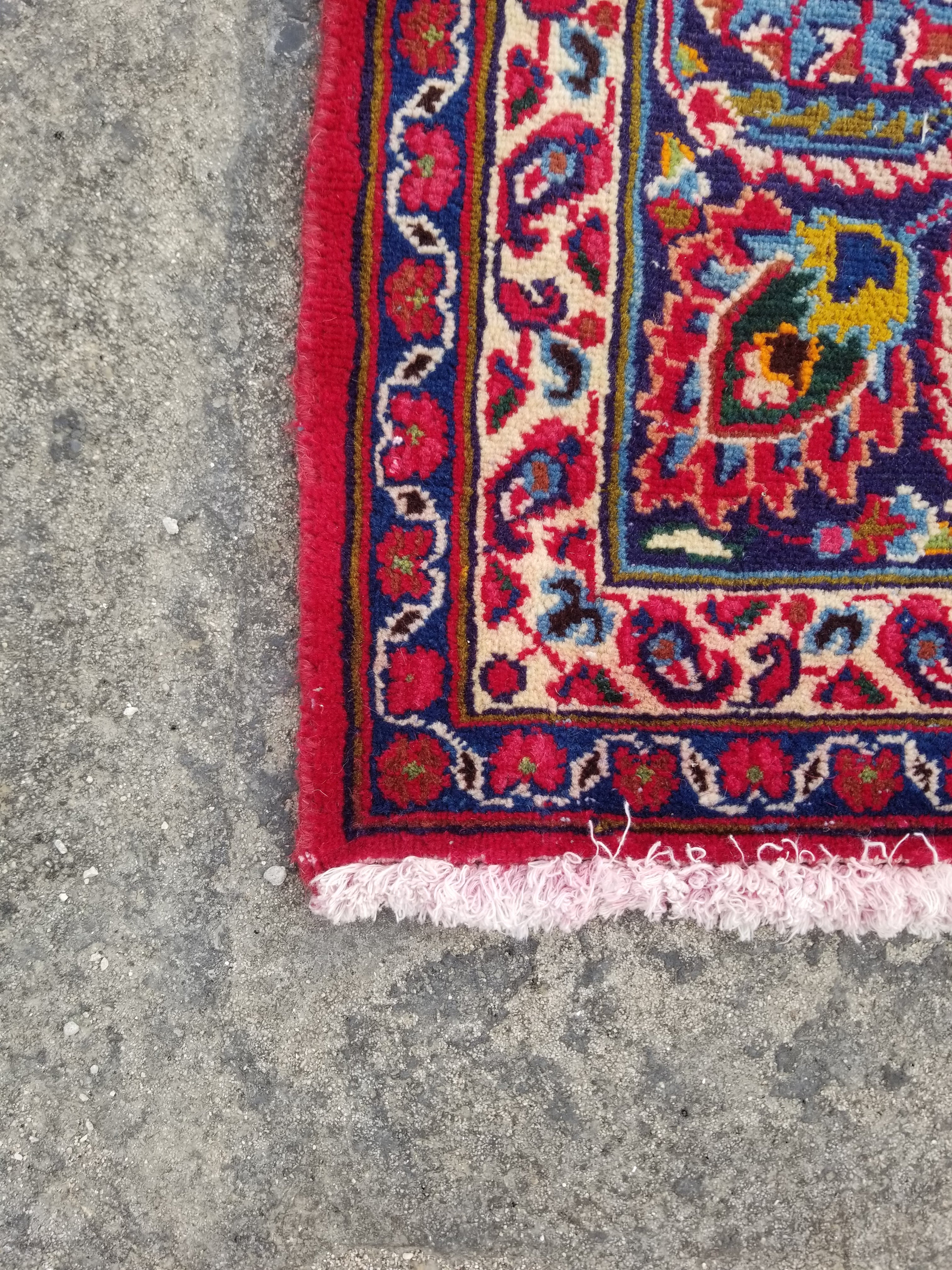 Vintage Traditional Handmade Oriental Wool Multicolor Rug 284x196cm