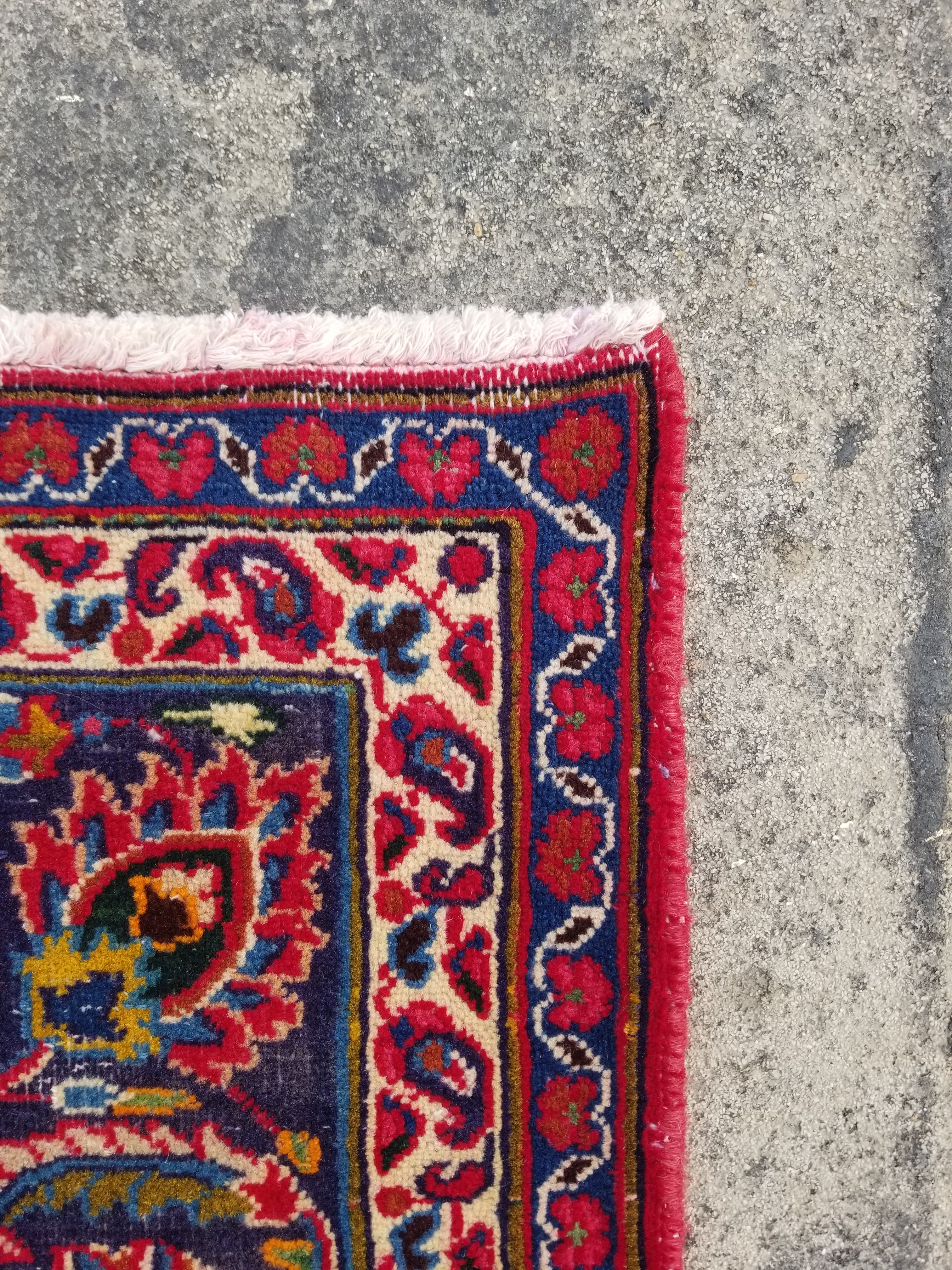 Vintage Traditional Handmade Oriental Wool Multicolor Rug 284x196cm