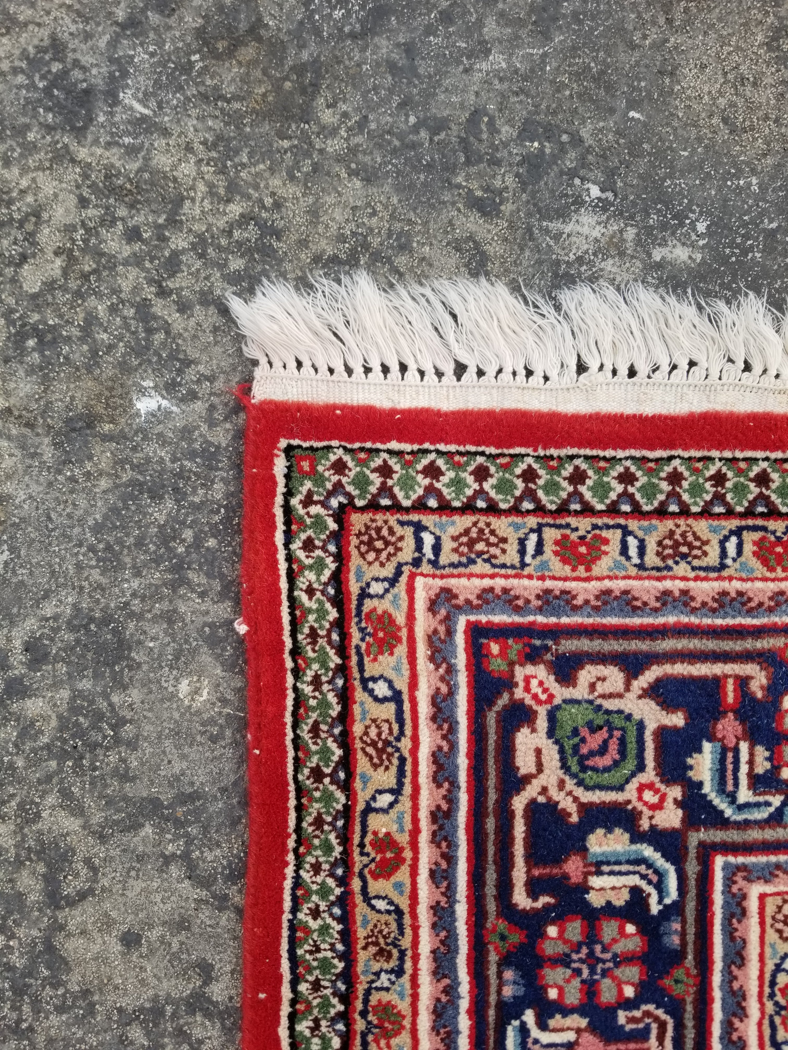Vintage Traditional Handmade Bidjar Wool Multicolor Rug 236x170cm