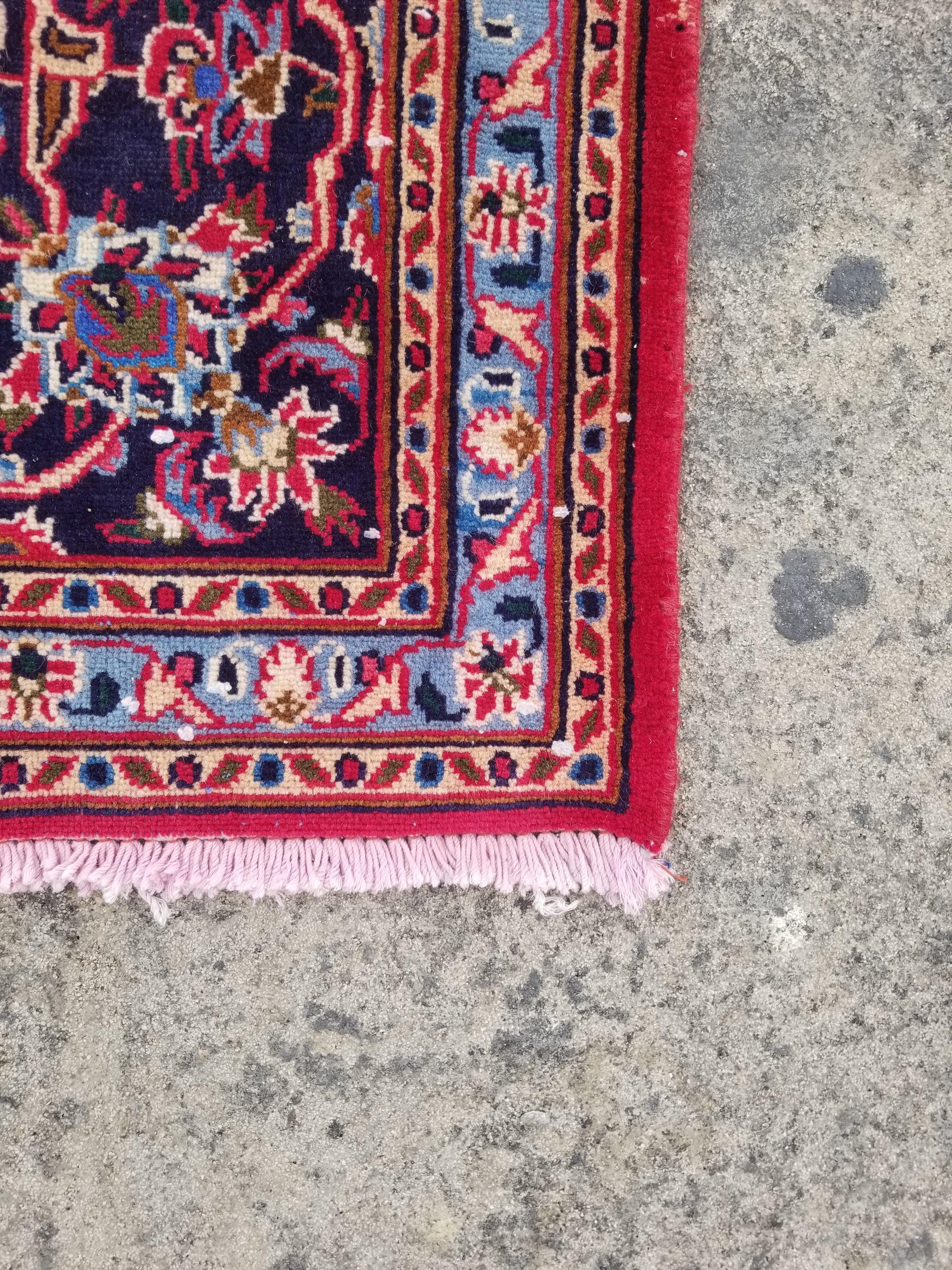 Vintage Traditional Handmade Oriental Wool Multicolor Rug 282x201cm