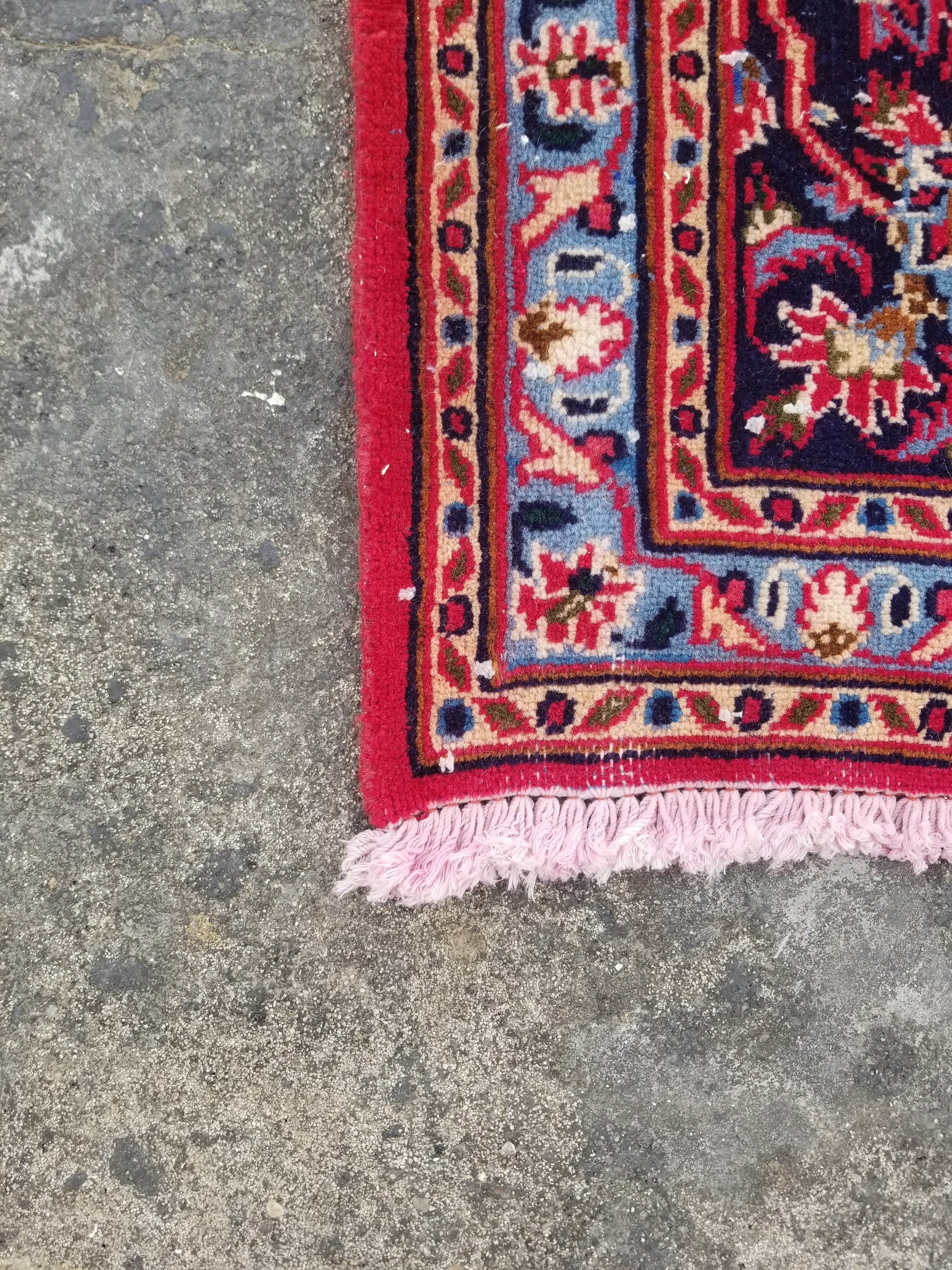 Vintage Traditional Handmade Oriental Wool Multicolor Rug 282x201cm