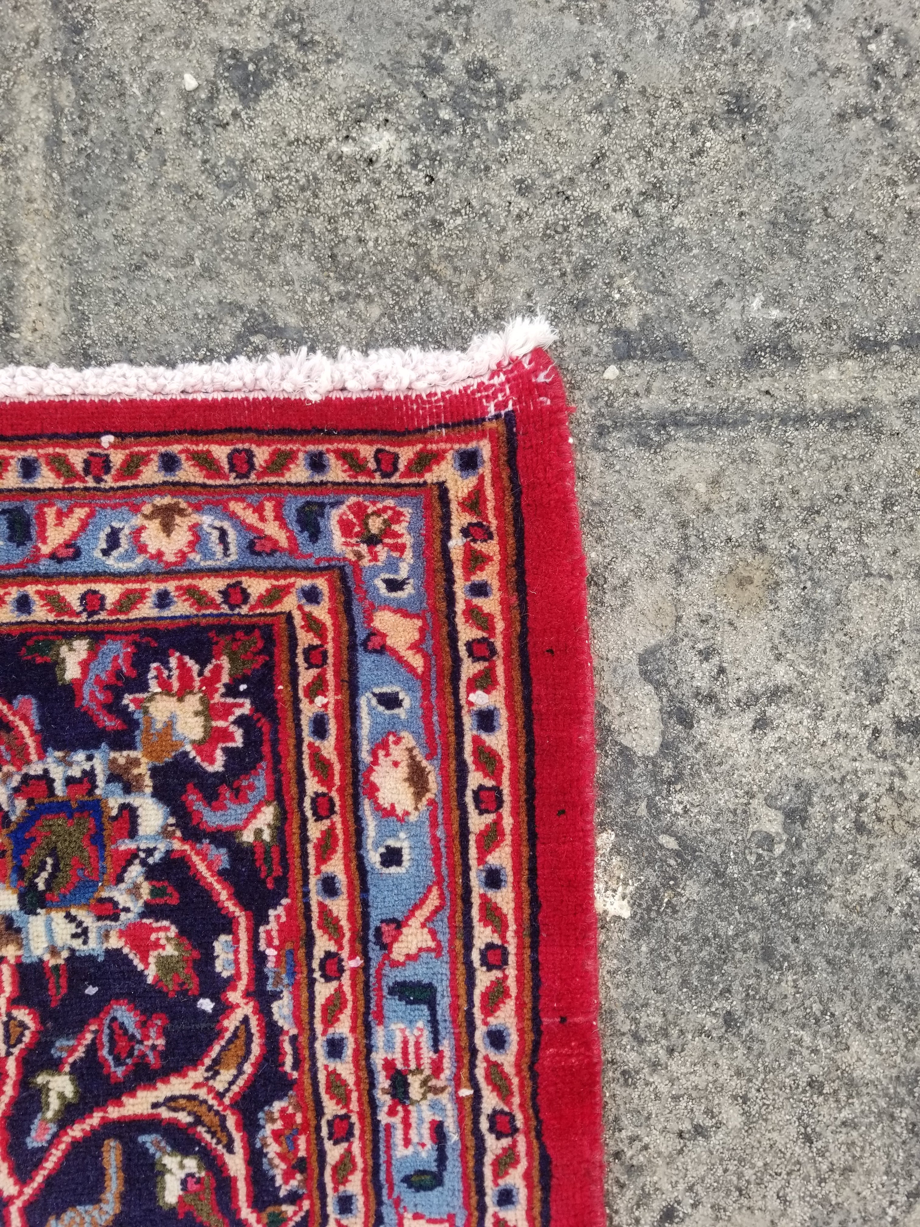 Vintage Traditional Handmade Oriental Wool Multicolor Rug 282x201cm