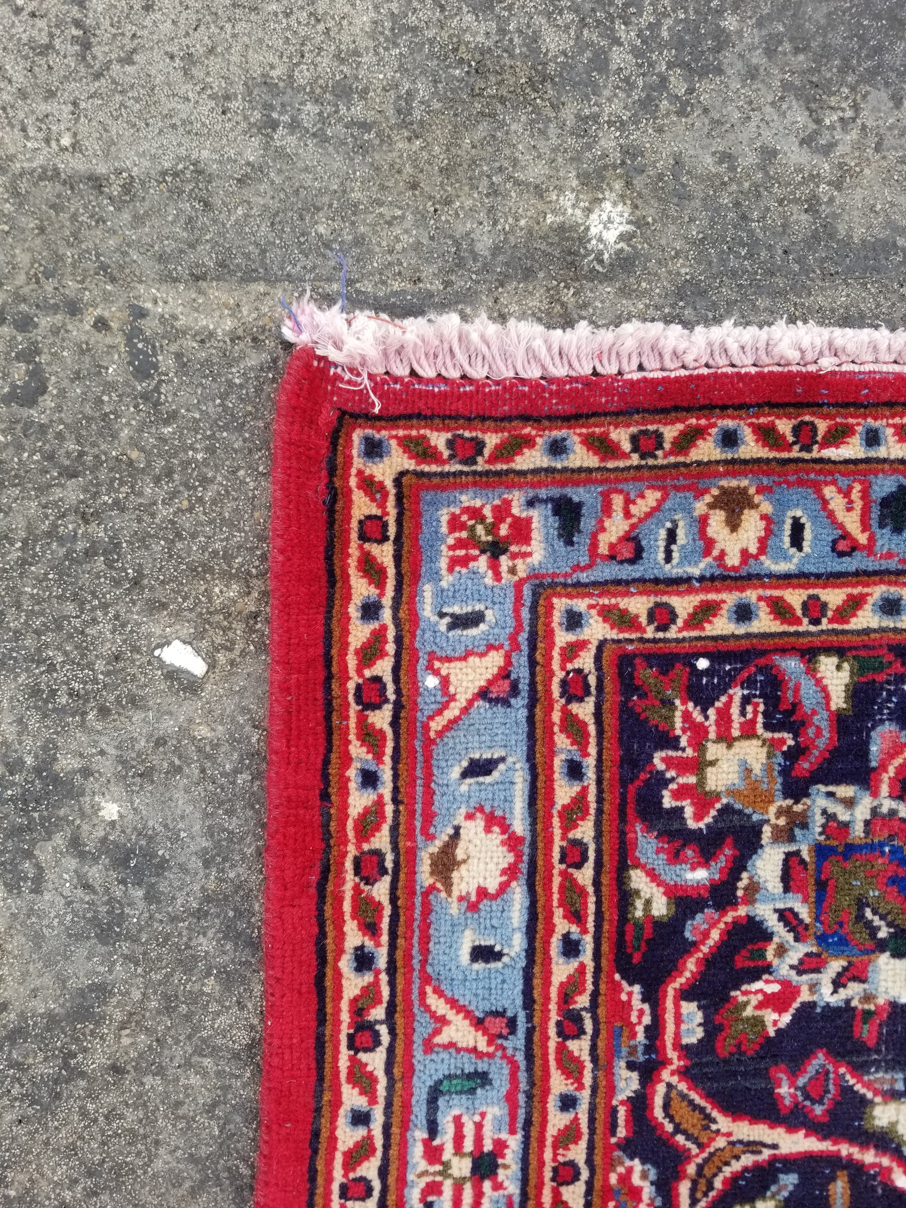 Vintage Traditional Handmade Oriental Wool Multicolor Rug 282x201cm