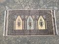 Vintage Traditional Handmade Afghan Medallion Design Wool Doormat 89x48cm
