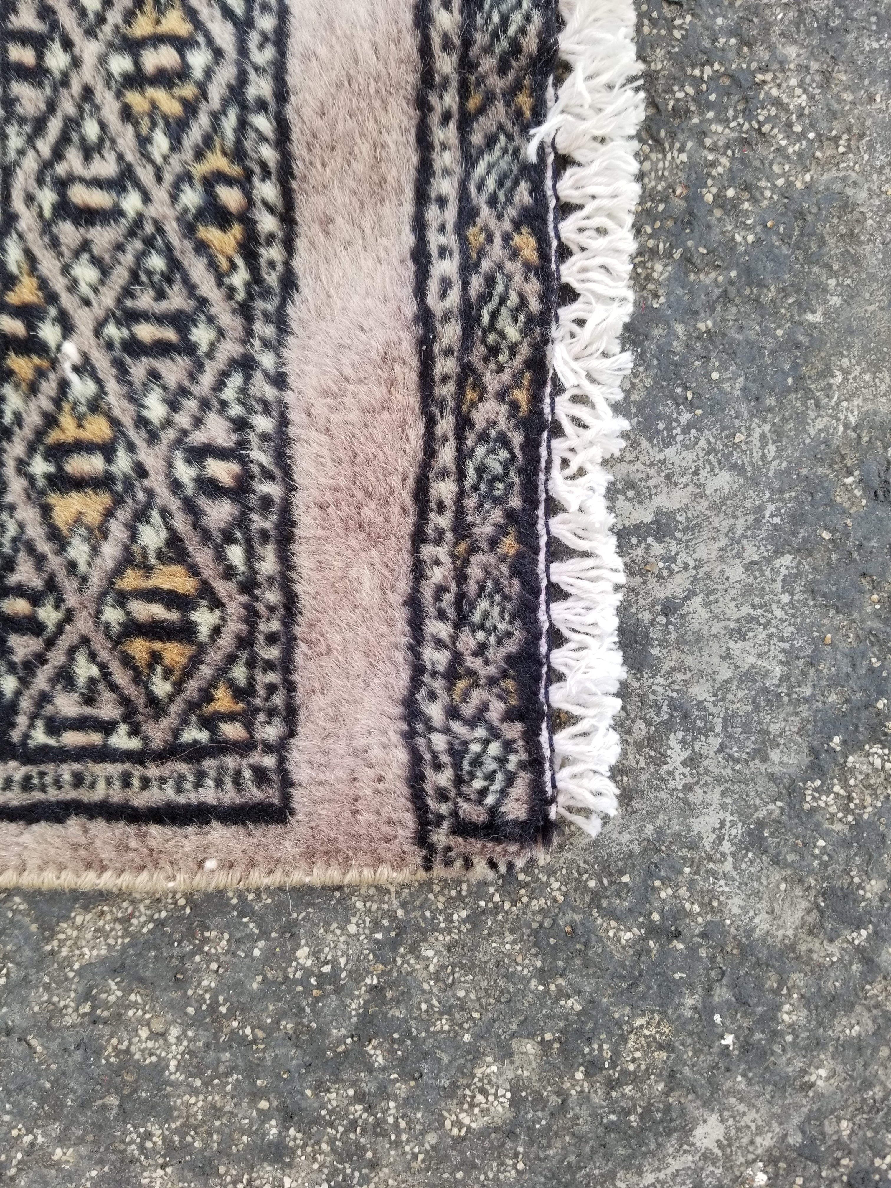 Vintage Traditional Handmade Afghan Medallion Design Wool Doormat 89x48cm
