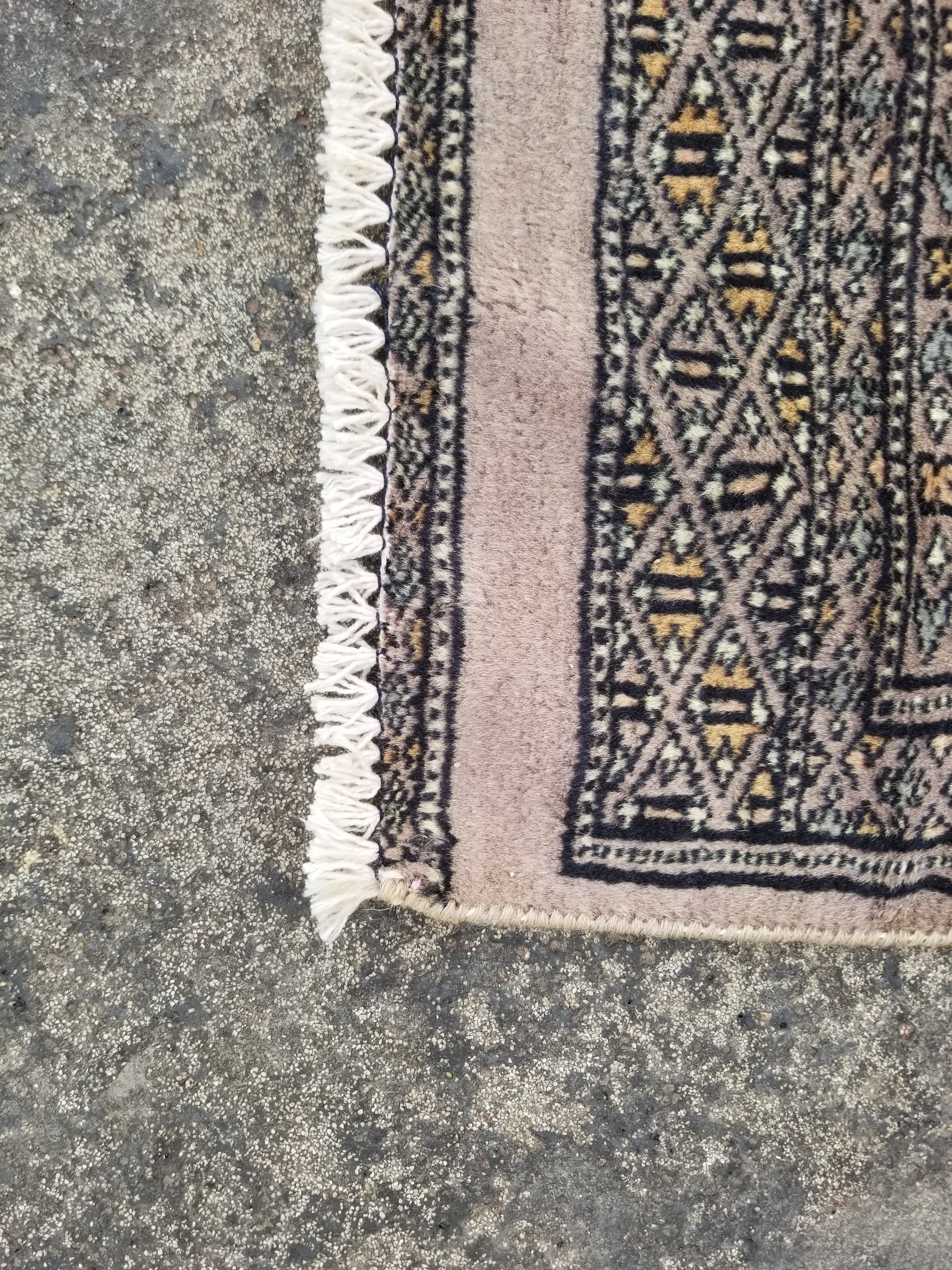 Vintage Traditional Handmade Afghan Medallion Design Wool Doormat 89x48cm