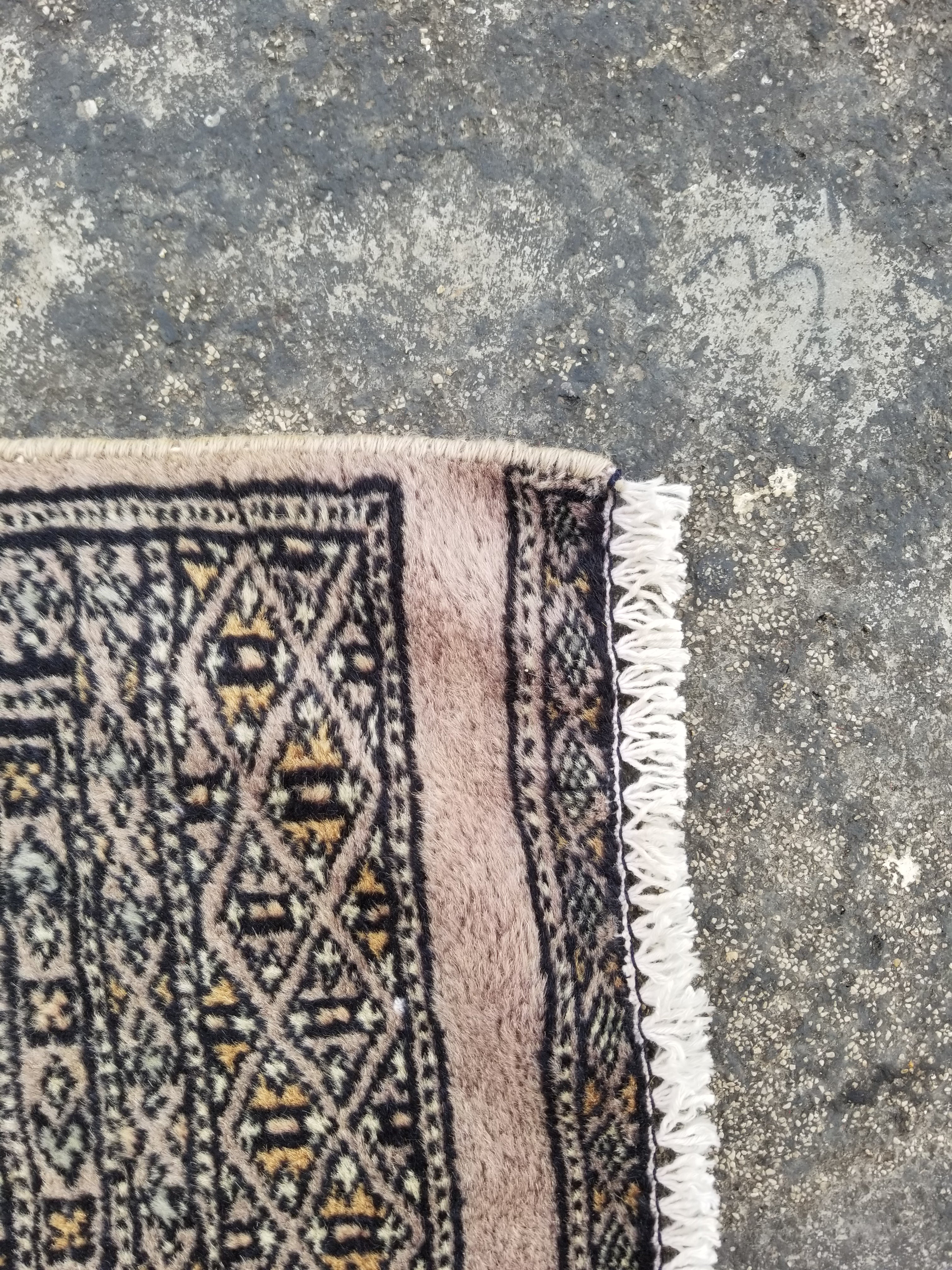 Vintage Traditional Handmade Afghan Medallion Design Wool Doormat 89x48cm