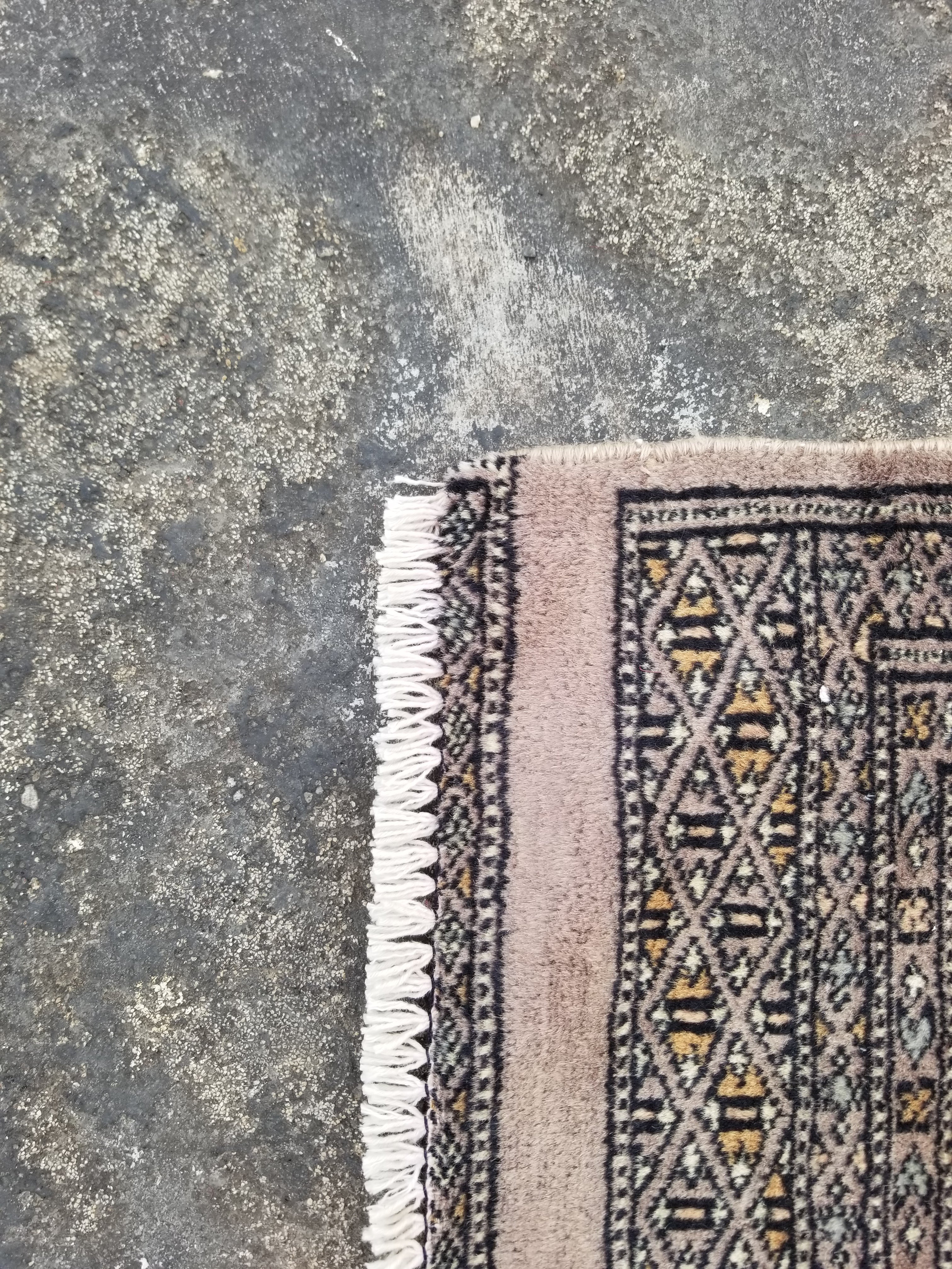 Vintage Traditional Handmade Afghan Medallion Design Wool Doormat 89x48cm