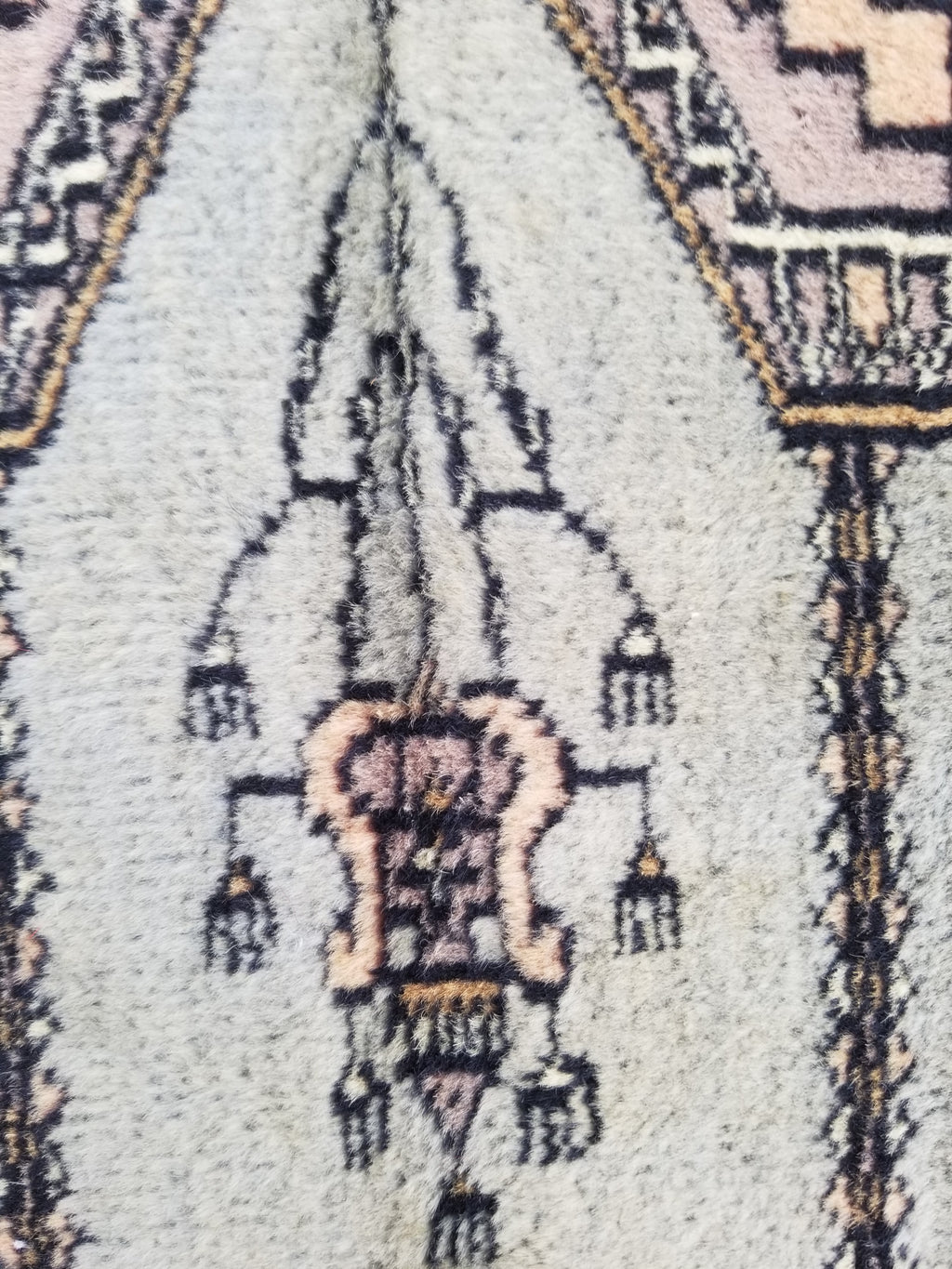 Vintage Traditional Handmade Afghan Medallion Design Wool Doormat 89x48cm