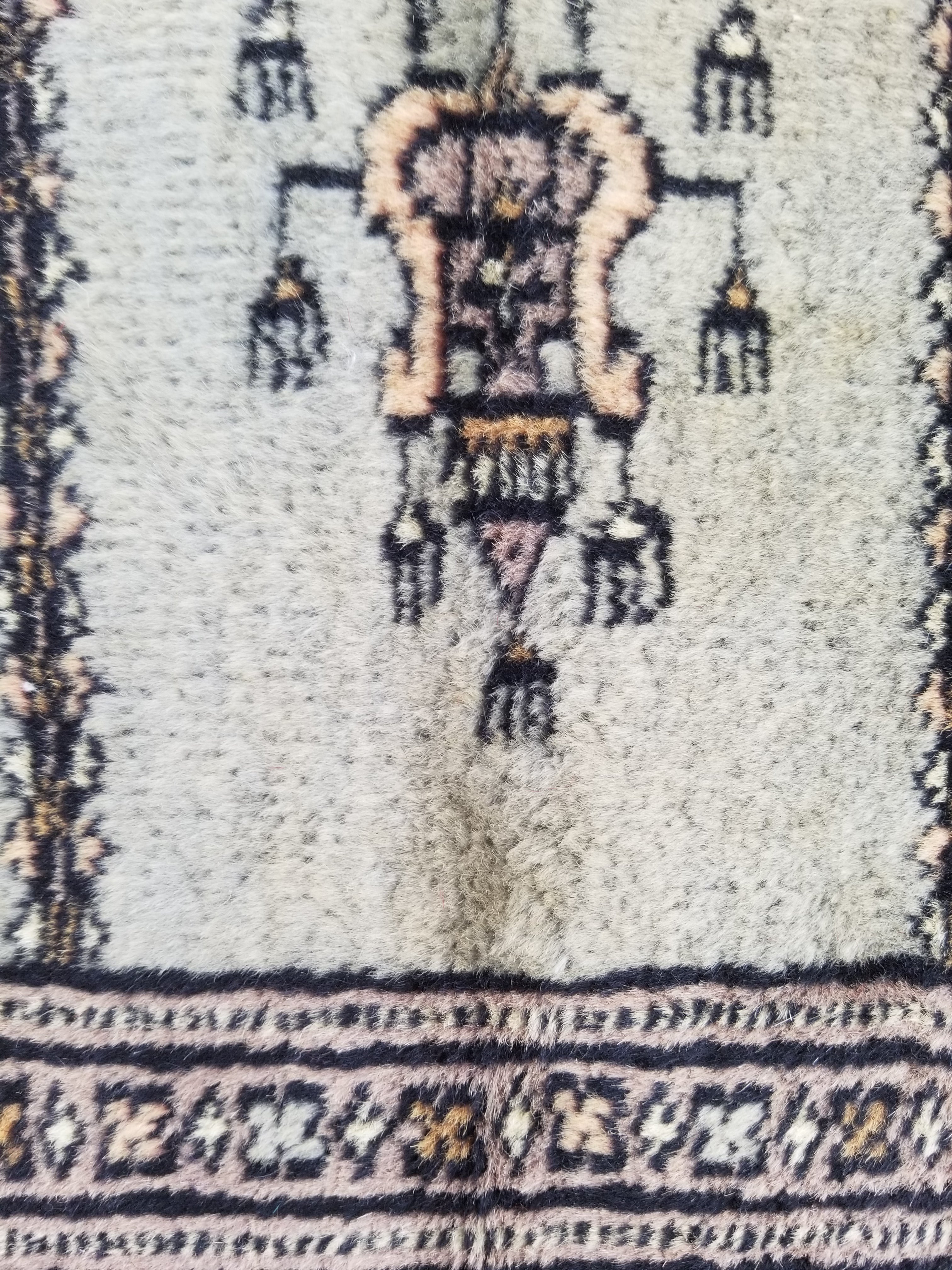 Vintage Traditional Handmade Afghan Medallion Design Wool Doormat 89x48cm
