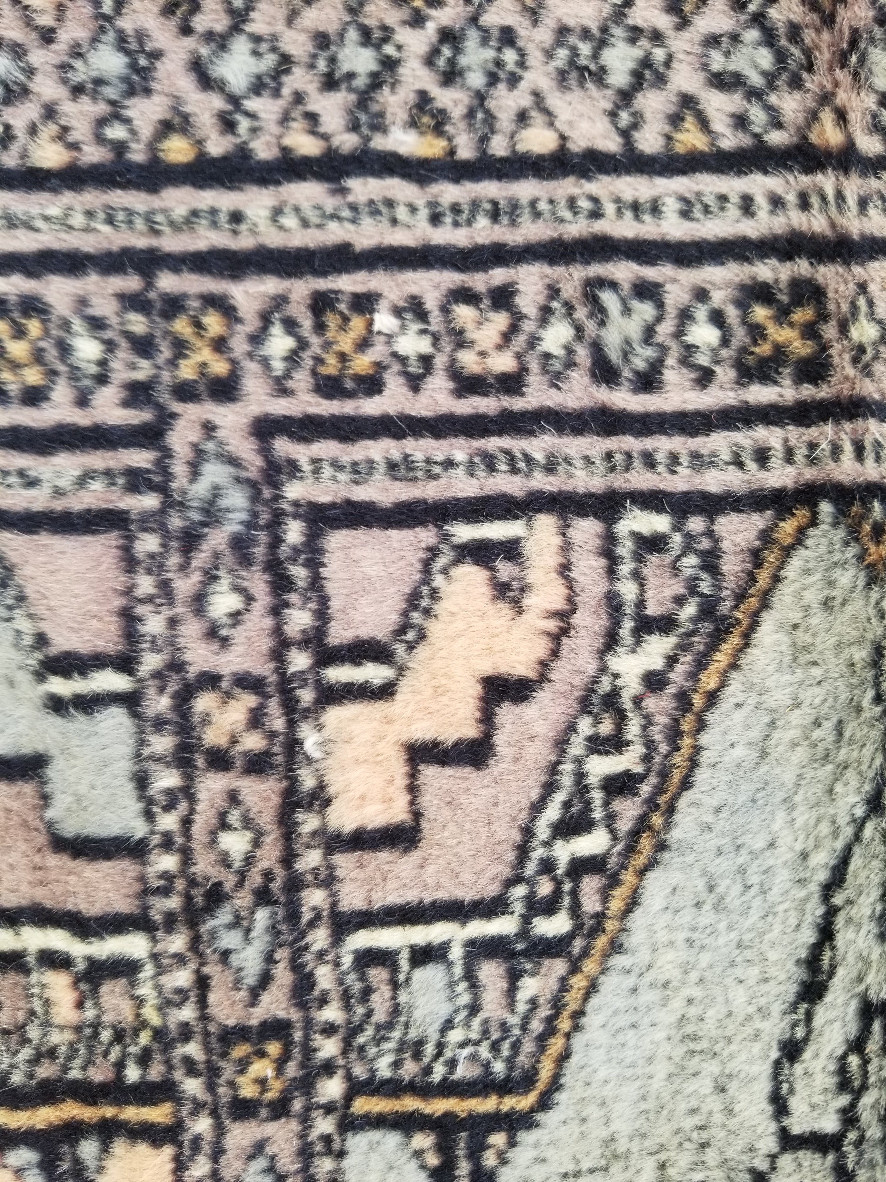 Vintage Traditional Handmade Afghan Medallion Design Wool Doormat 89x48cm