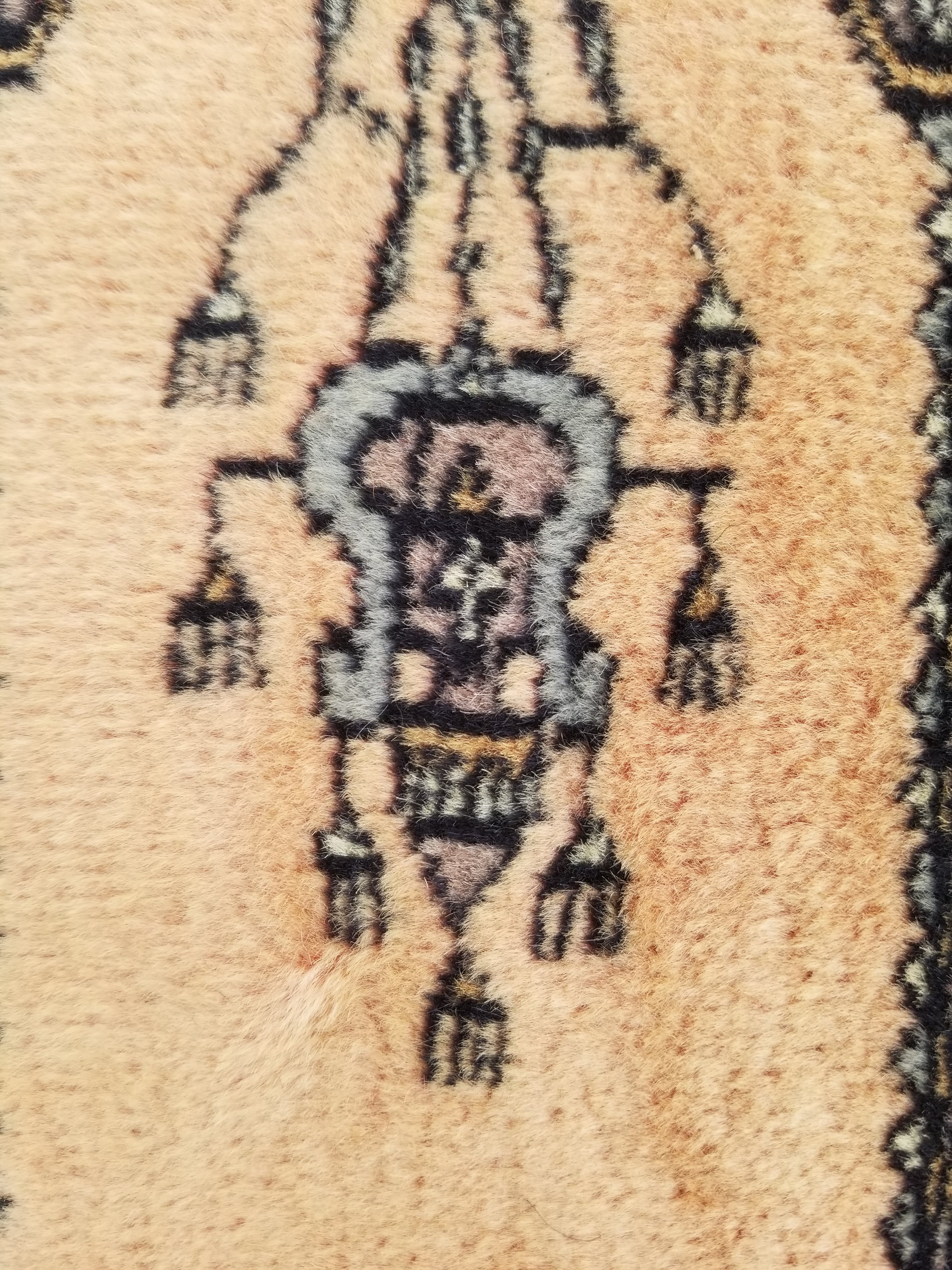 Vintage Traditional Handmade Afghan Medallion Design Wool Doormat 89x48cm