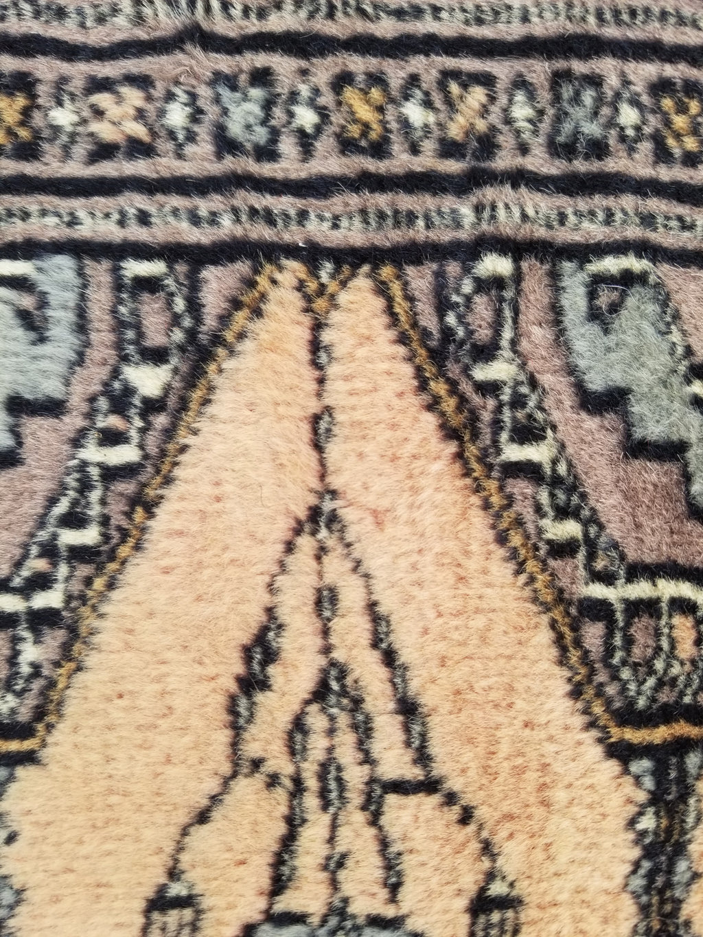 Vintage Traditional Handmade Afghan Medallion Design Wool Doormat 89x48cm