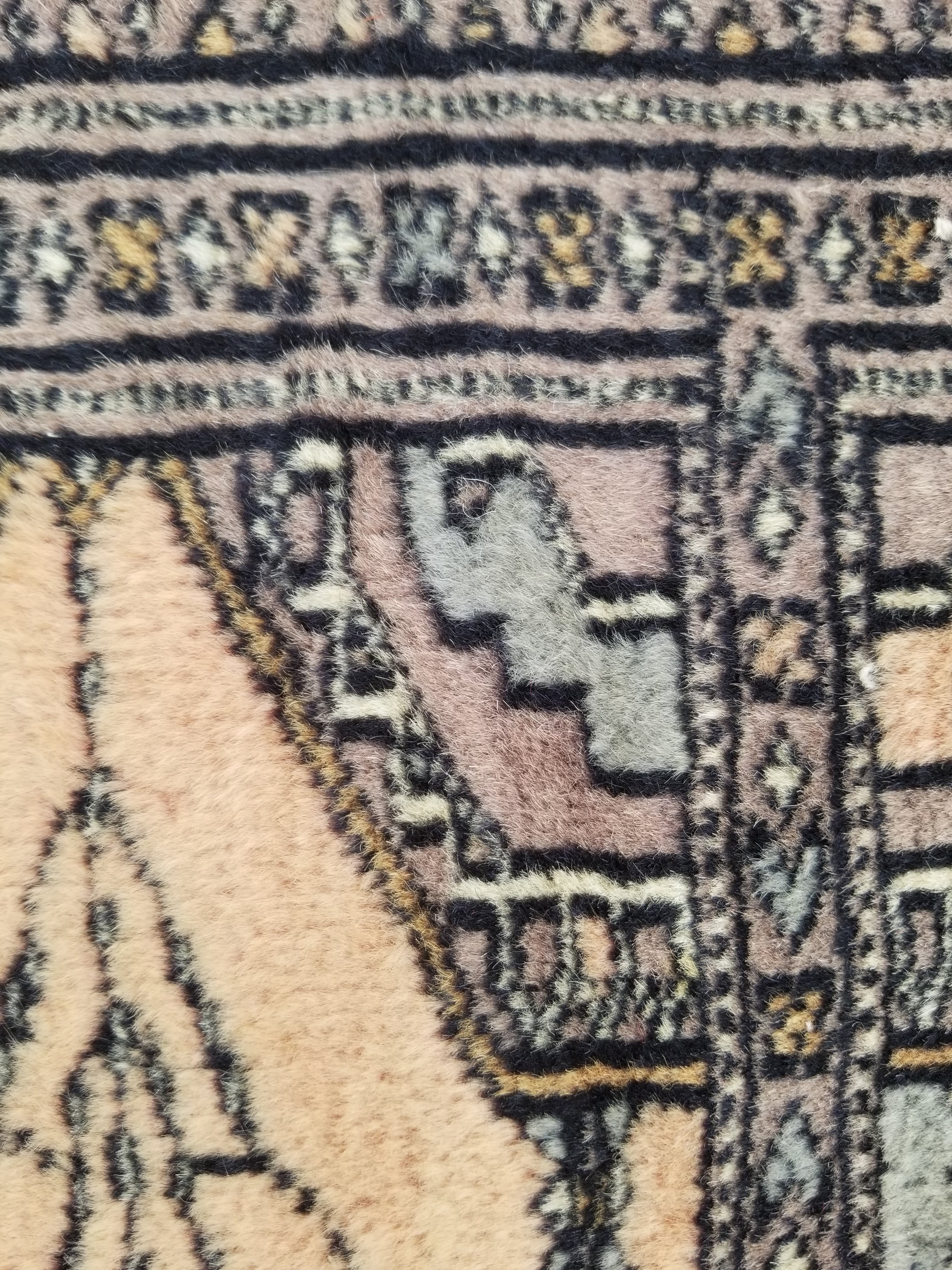 Vintage Traditional Handmade Afghan Medallion Design Wool Doormat 89x48cm