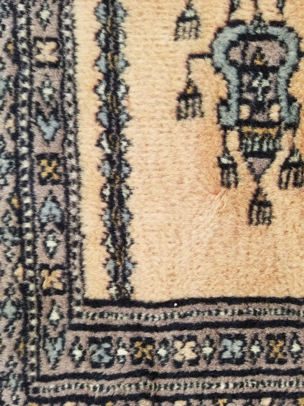 Vintage Traditional Handmade Afghan Medallion Design Wool Doormat 89x48cm