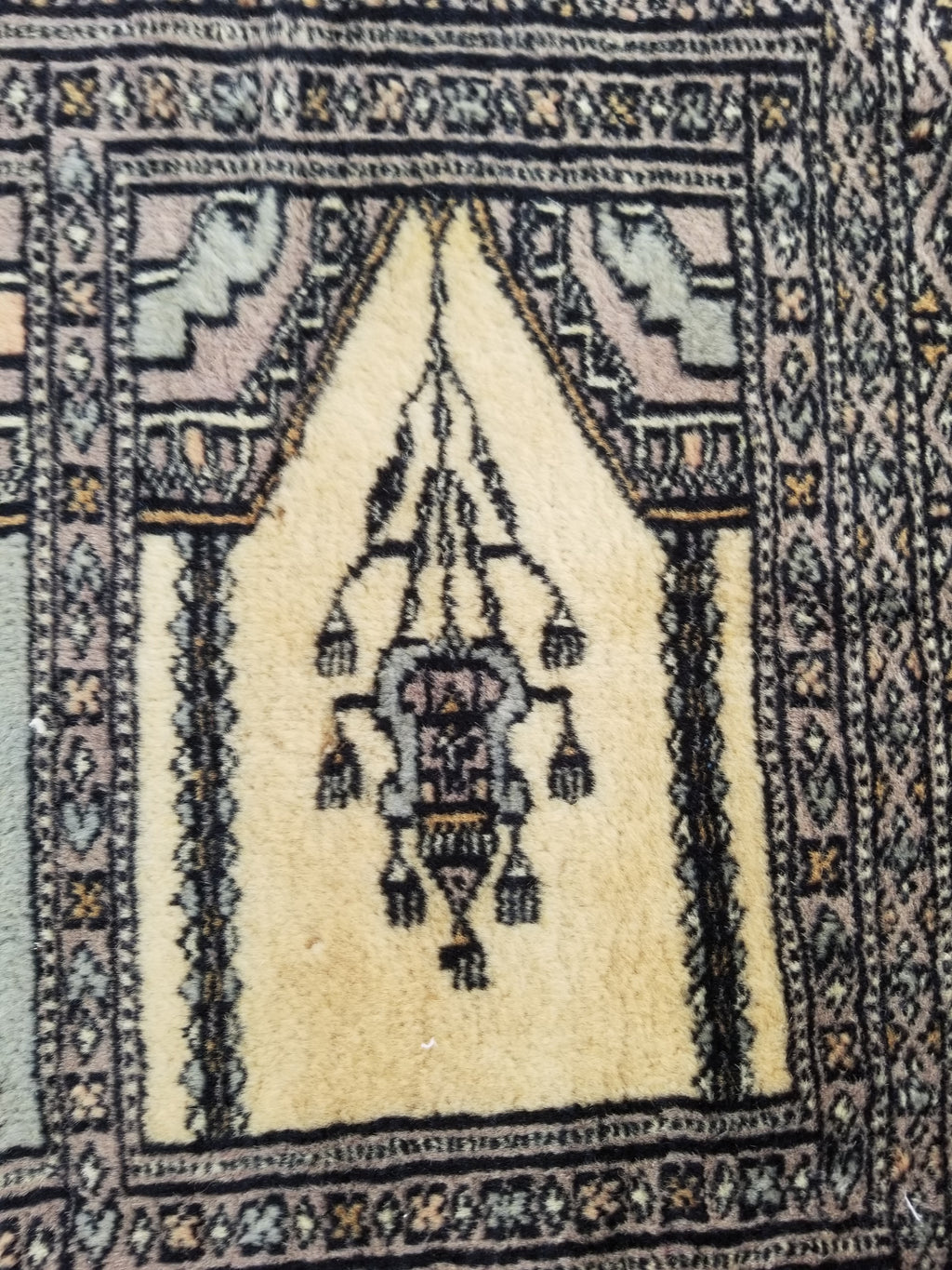 Vintage Traditional Handmade Afghan Medallion Design Wool Doormat 89x48cm