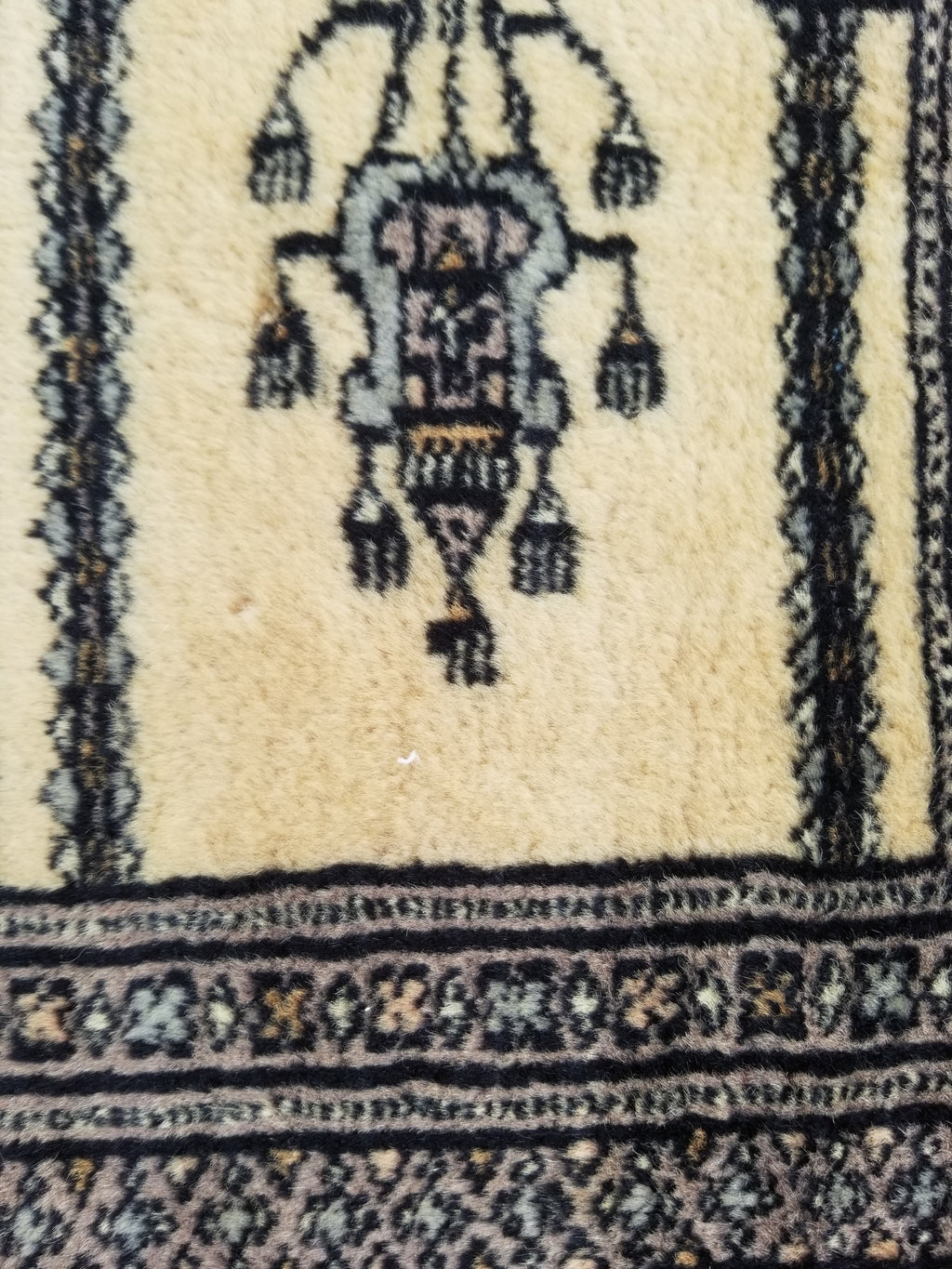 Vintage Traditional Handmade Afghan Medallion Design Wool Doormat 89x48cm