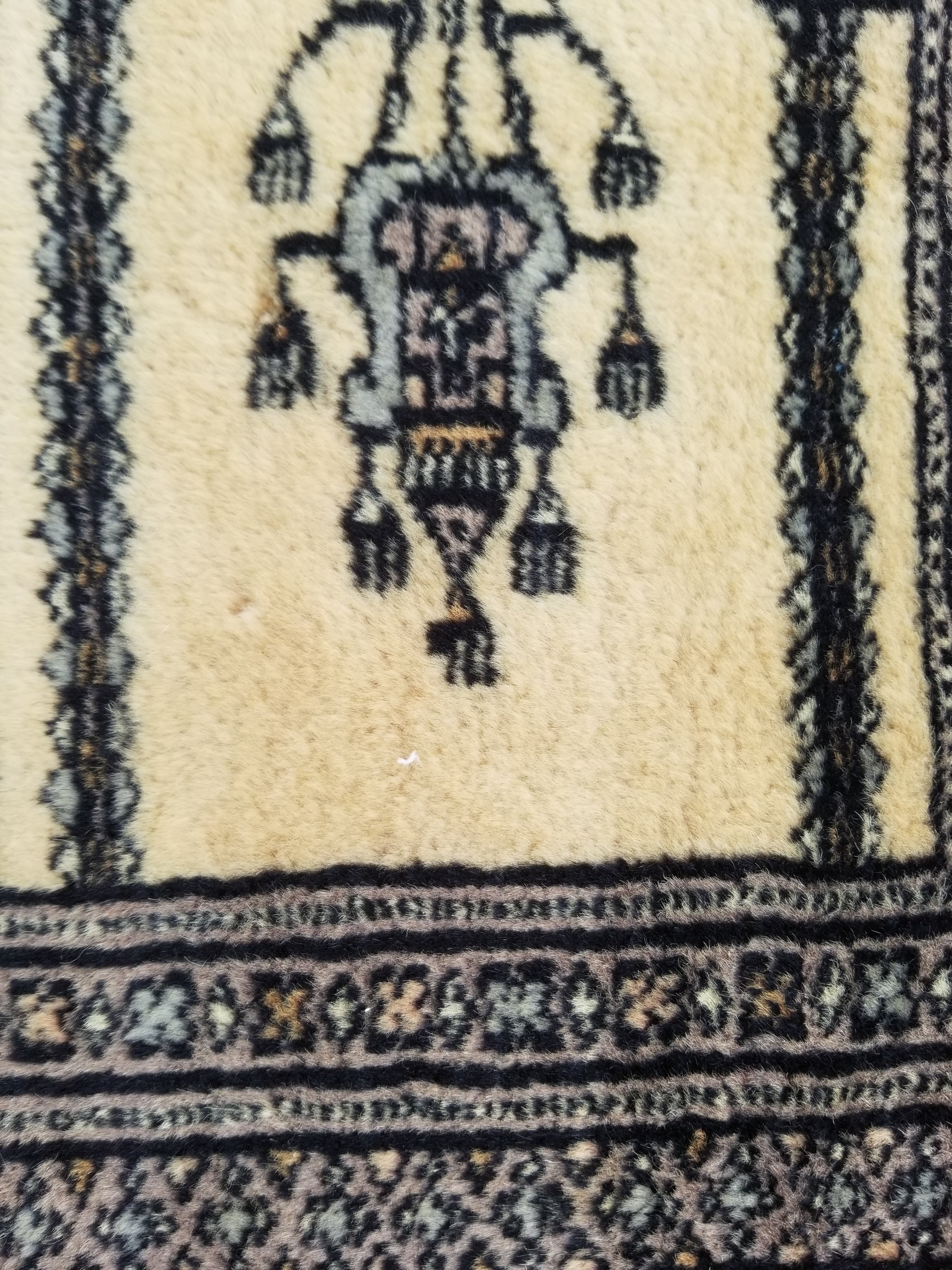 Vintage Traditional Handmade Afghan Medallion Design Wool Doormat 89x48cm