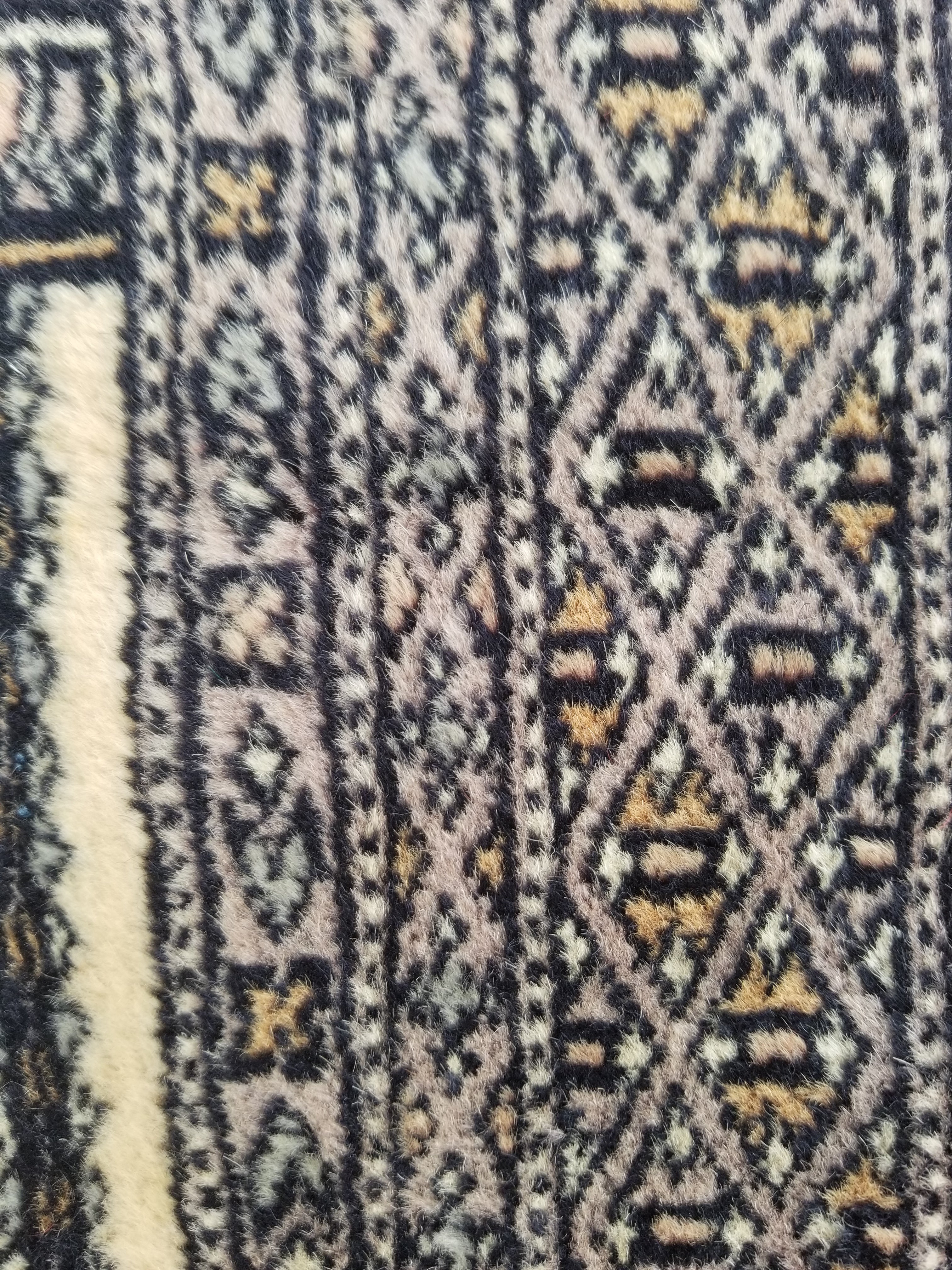 Vintage Traditional Handmade Afghan Medallion Design Wool Doormat 89x48cm