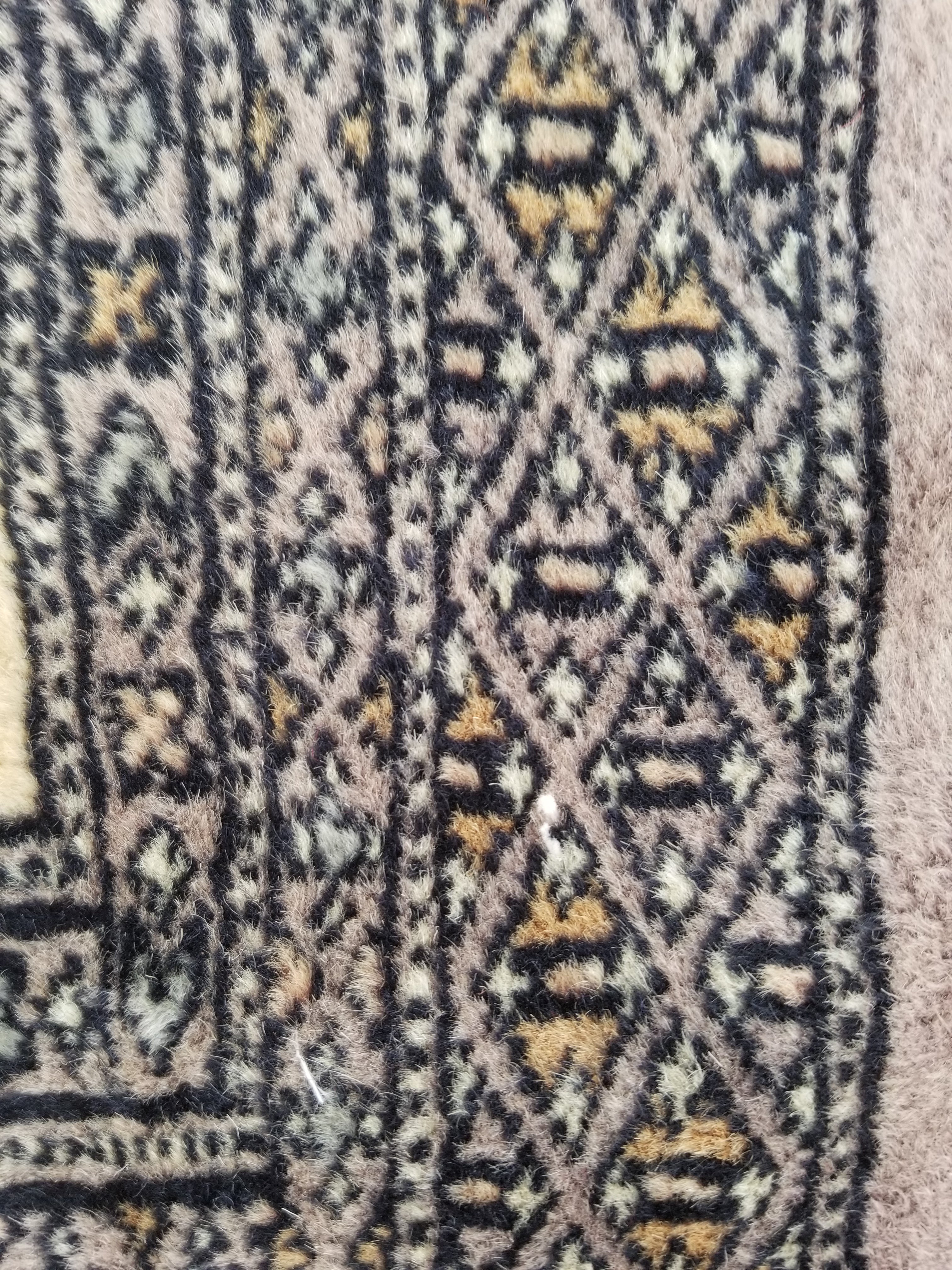 Vintage Traditional Handmade Afghan Medallion Design Wool Doormat 89x48cm