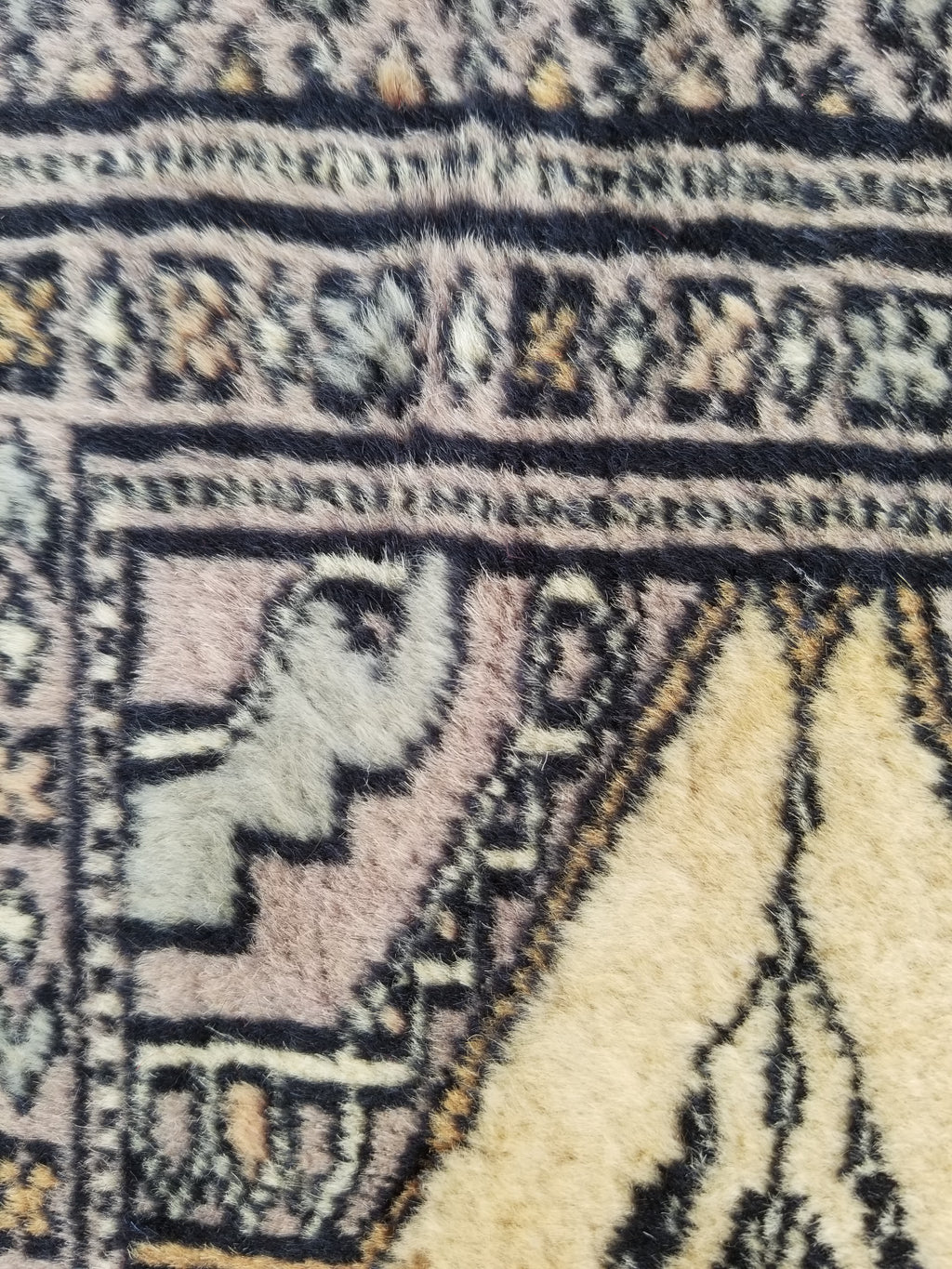 Vintage Traditional Handmade Afghan Medallion Design Wool Doormat 89x48cm