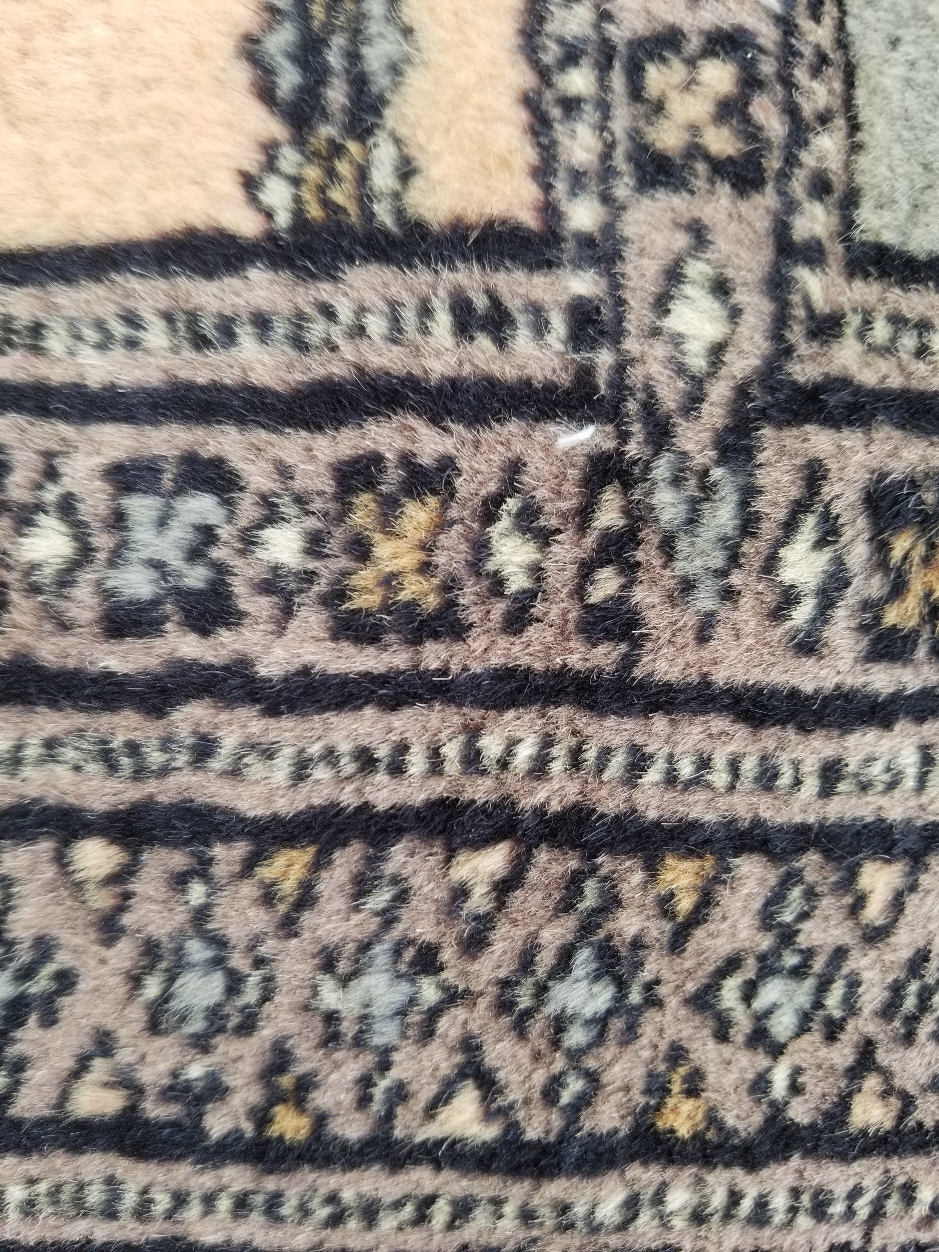 Vintage Traditional Handmade Afghan Medallion Design Wool Doormat 89x48cm