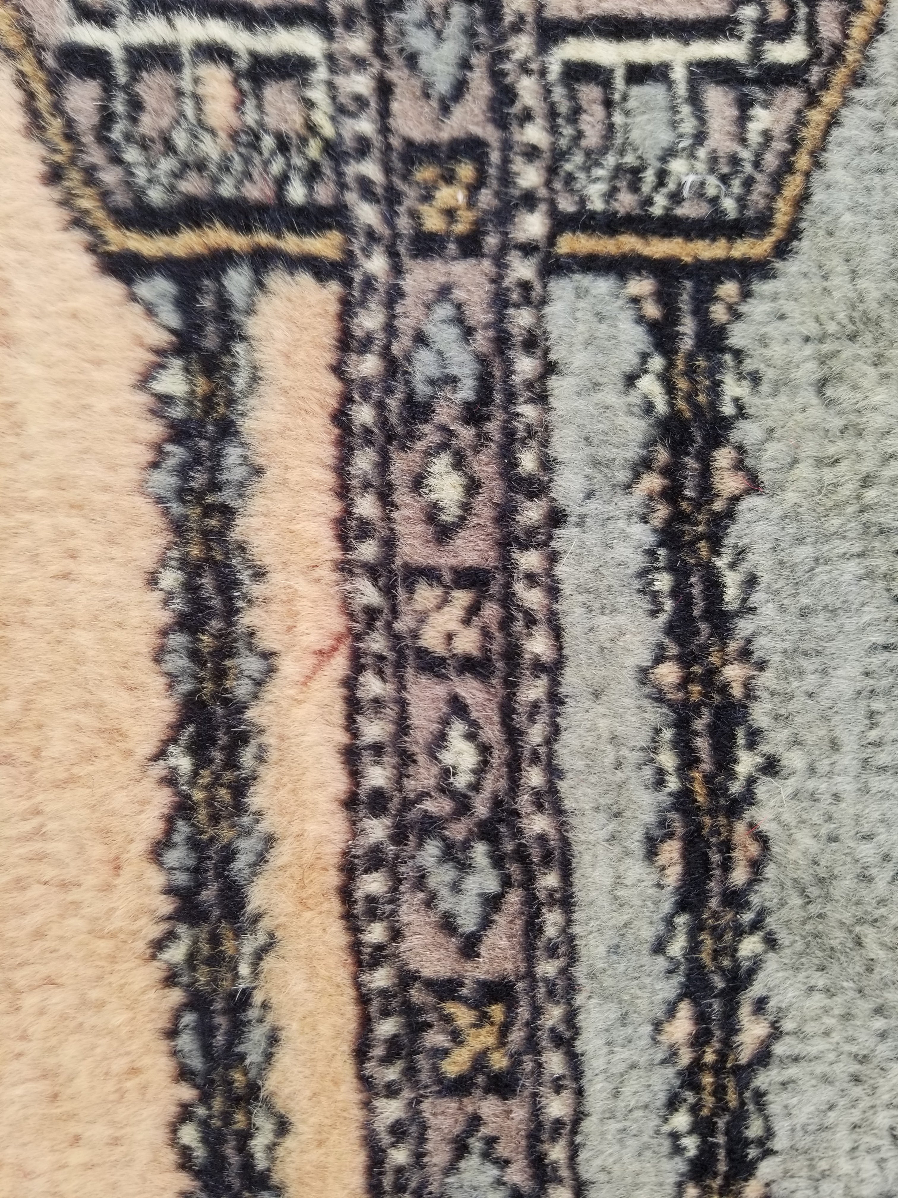 Vintage Traditional Handmade Afghan Medallion Design Wool Doormat 89x48cm