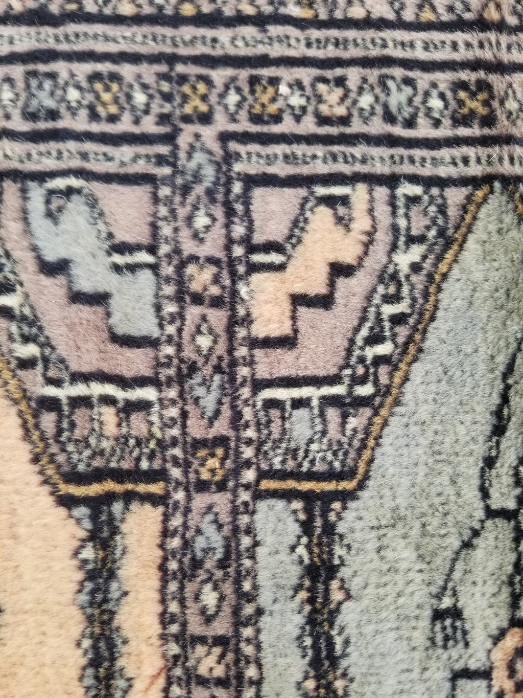 Vintage Traditional Handmade Afghan Medallion Design Wool Doormat 89x48cm