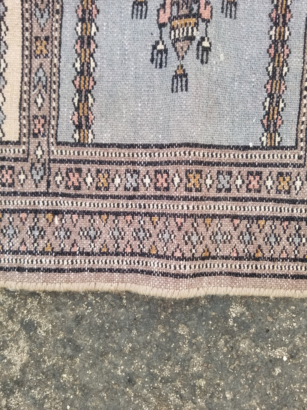Vintage Traditional Handmade Afghan Medallion Design Wool Doormat 89x48cm
