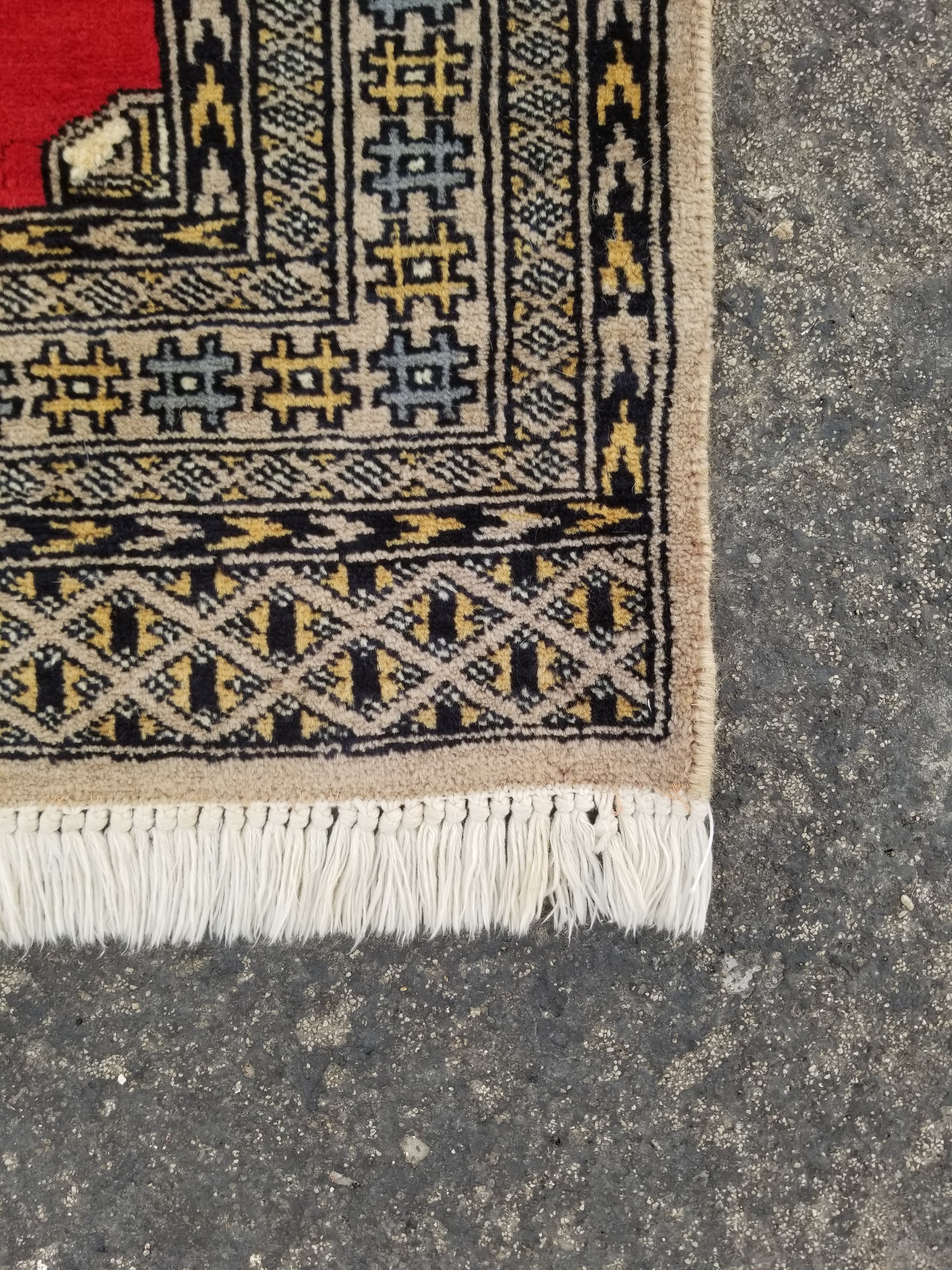 Vintage Traditional Handmade Afghan Wool Multicolor Doormat 76x76cm