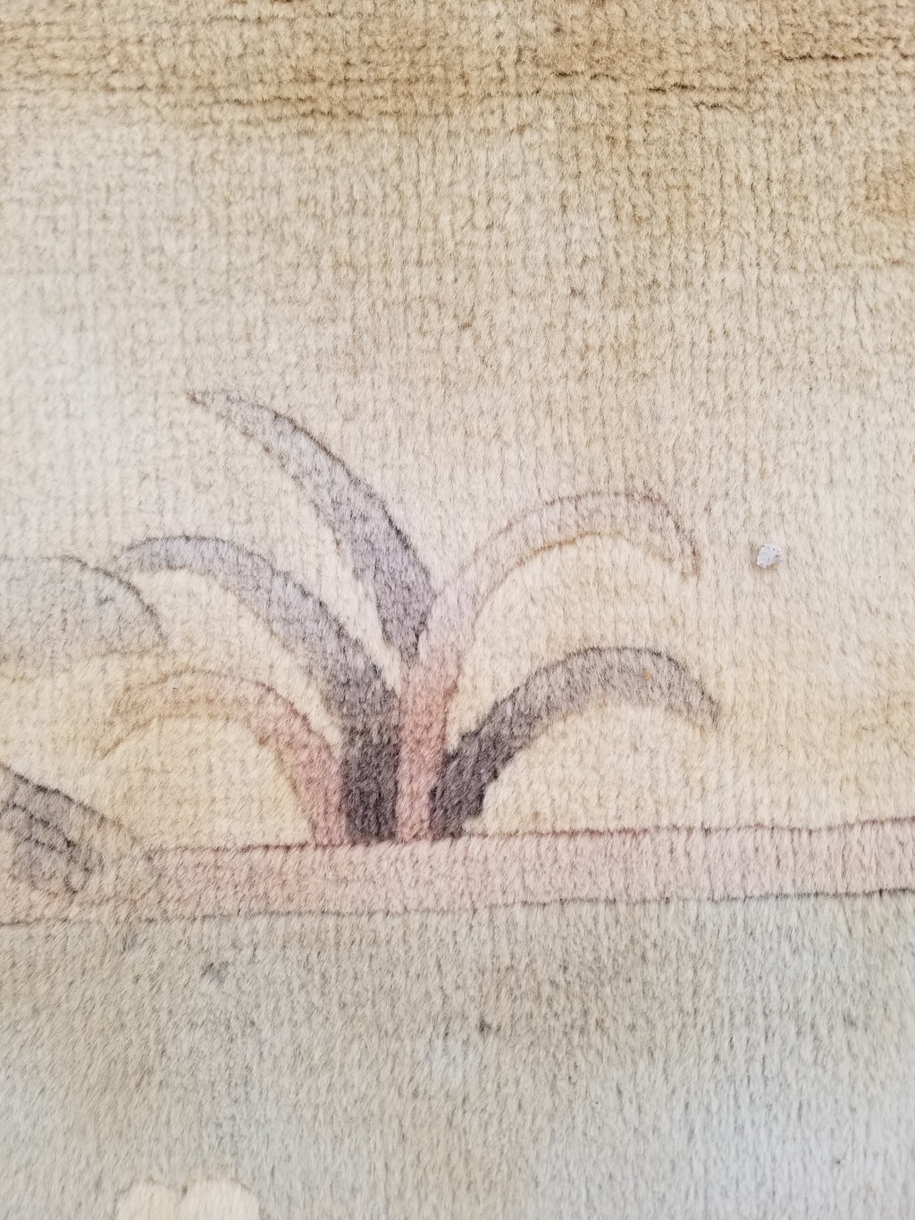 Vintage Traditional Handmade Chinese Silk Floral Beige Rug 198x137cm