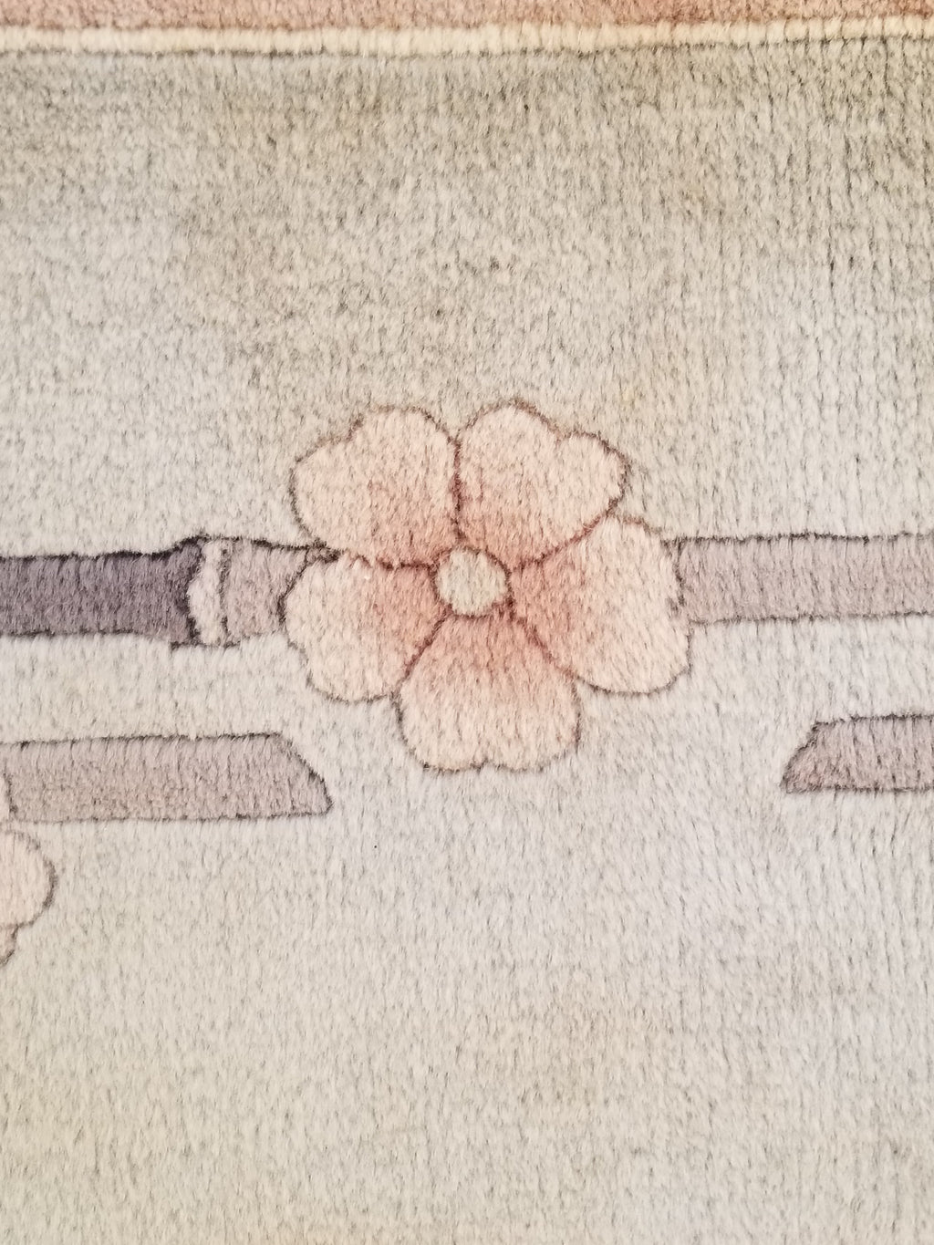 Vintage Traditional Handmade Chinese Silk Floral Beige Rug 198x137cm