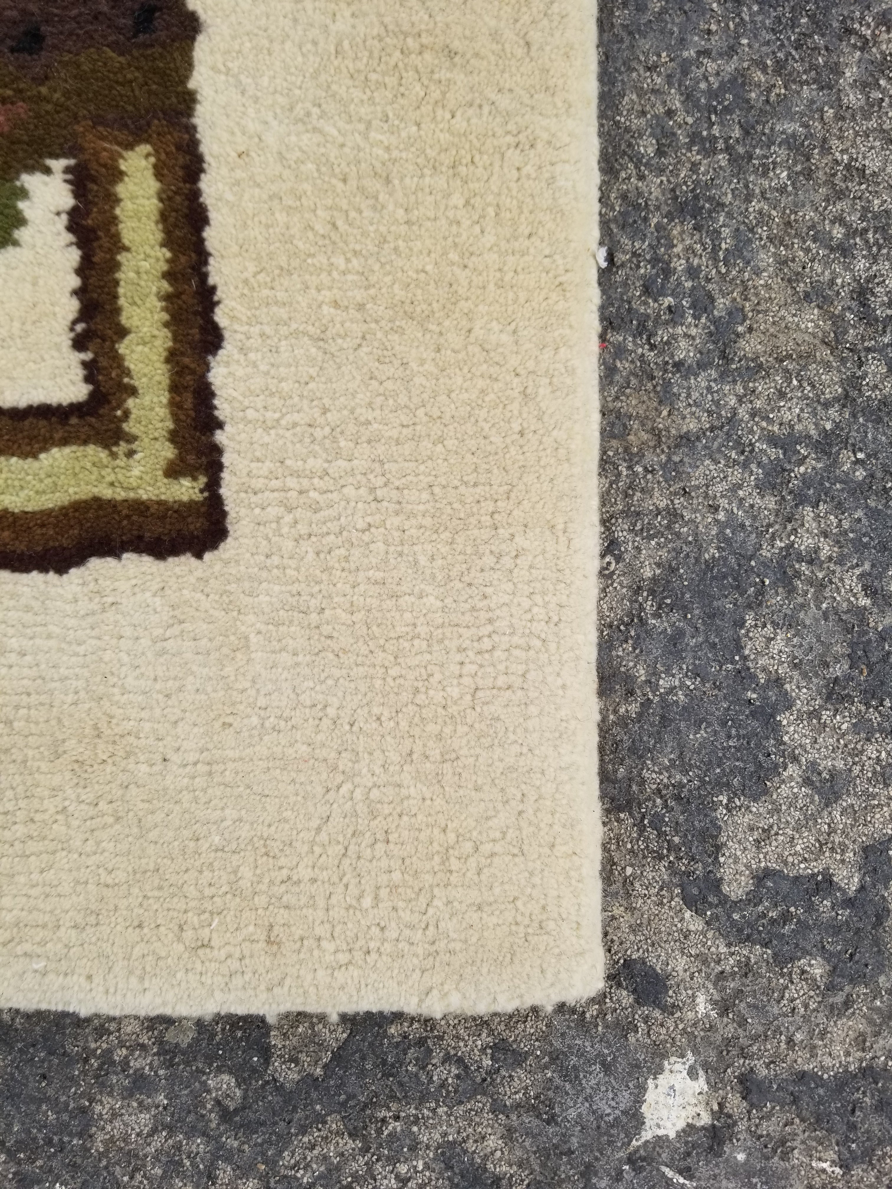 Vintage Handmade Native American Design Ecuador Wool Multicolor Rug 130x91cm
