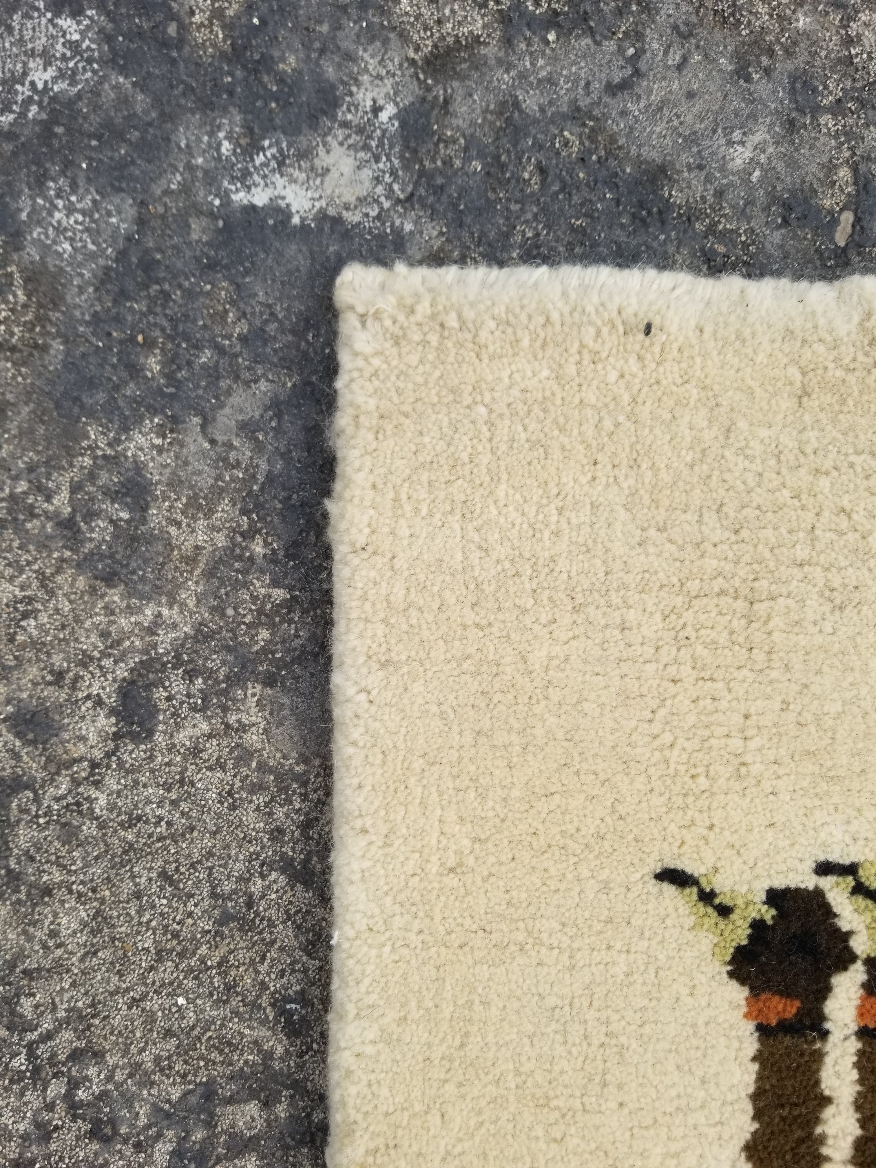Vintage Handmade Native American Design Ecuador Wool Multicolor Rug 130x91cm
