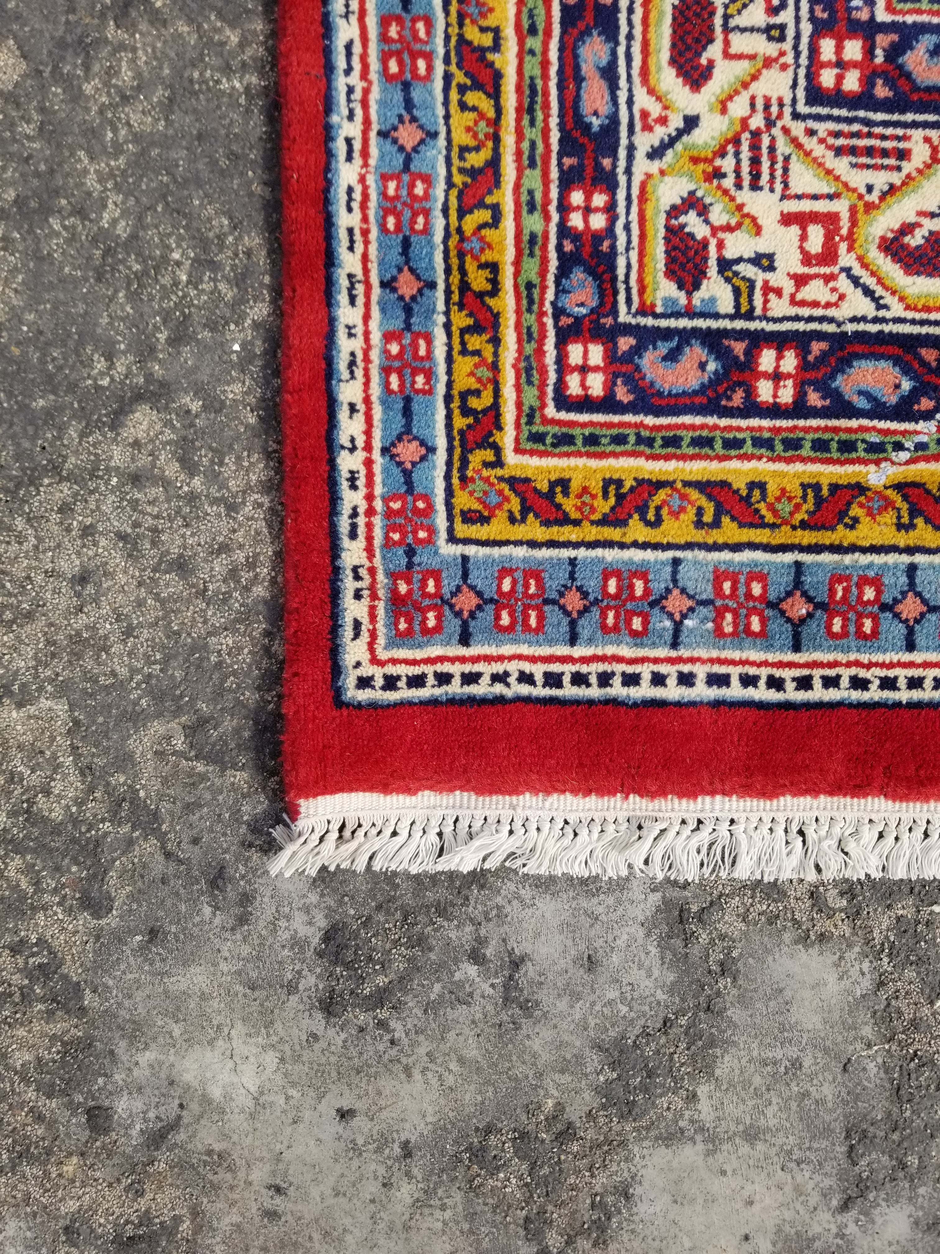 Vintage Traditional Handmade Saraband Mir Wool Multicolor Rug 299x183cm