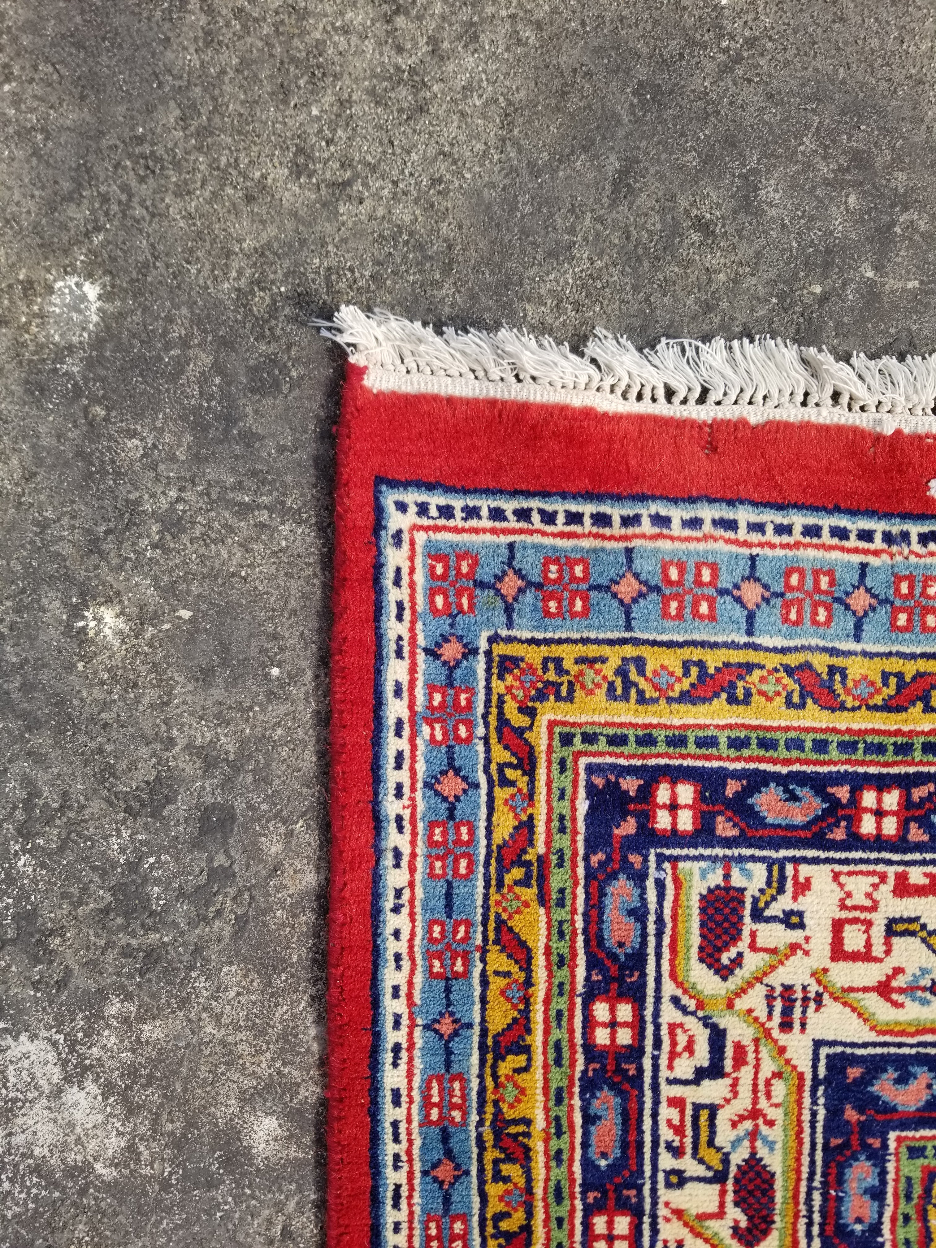 Vintage Traditional Handmade Saraband Mir Wool Multicolor Rug 299x183cm