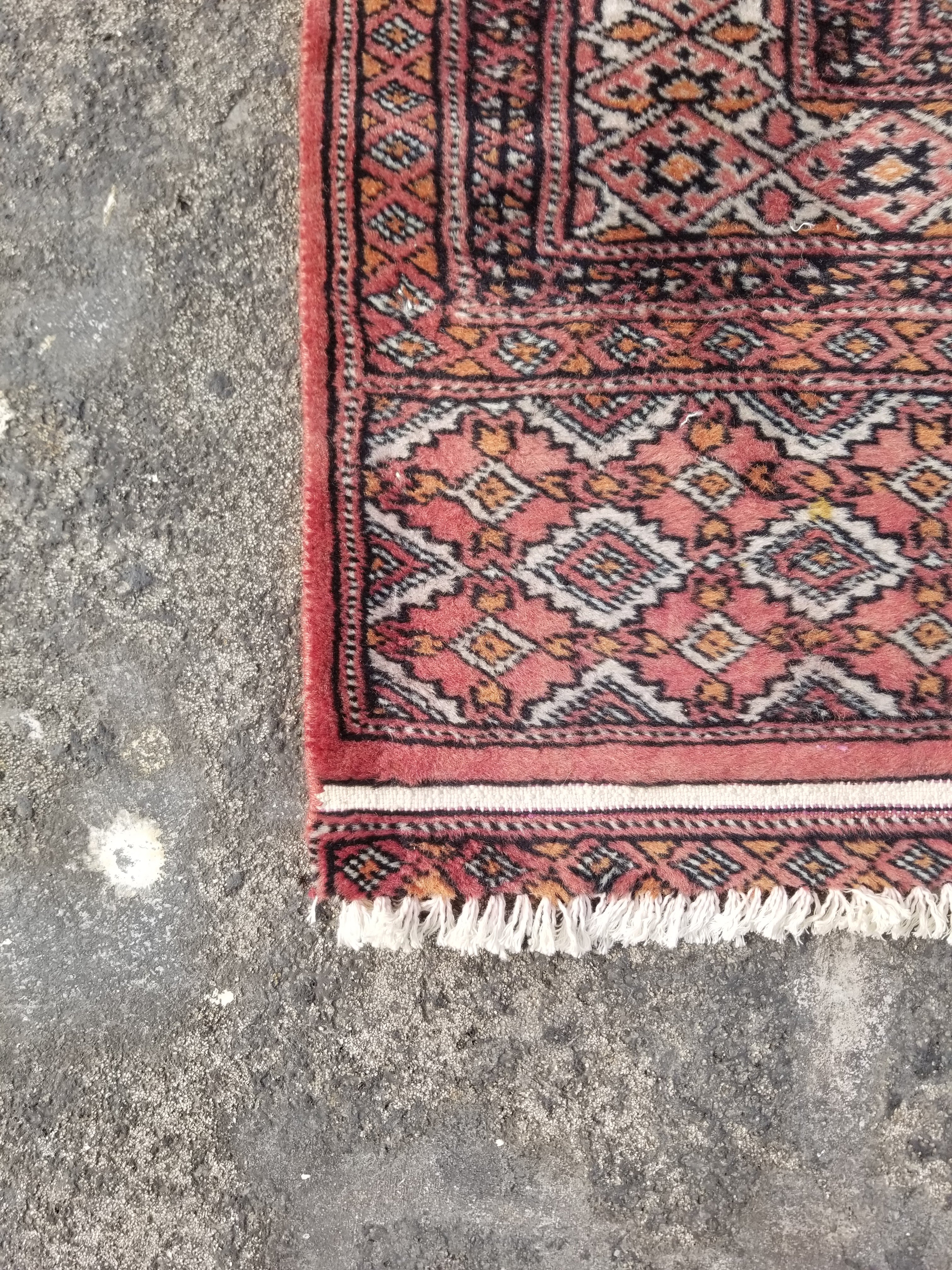 Vintage Traditional Handmade Turkoman Wool Multicolor Rug 152x91cm