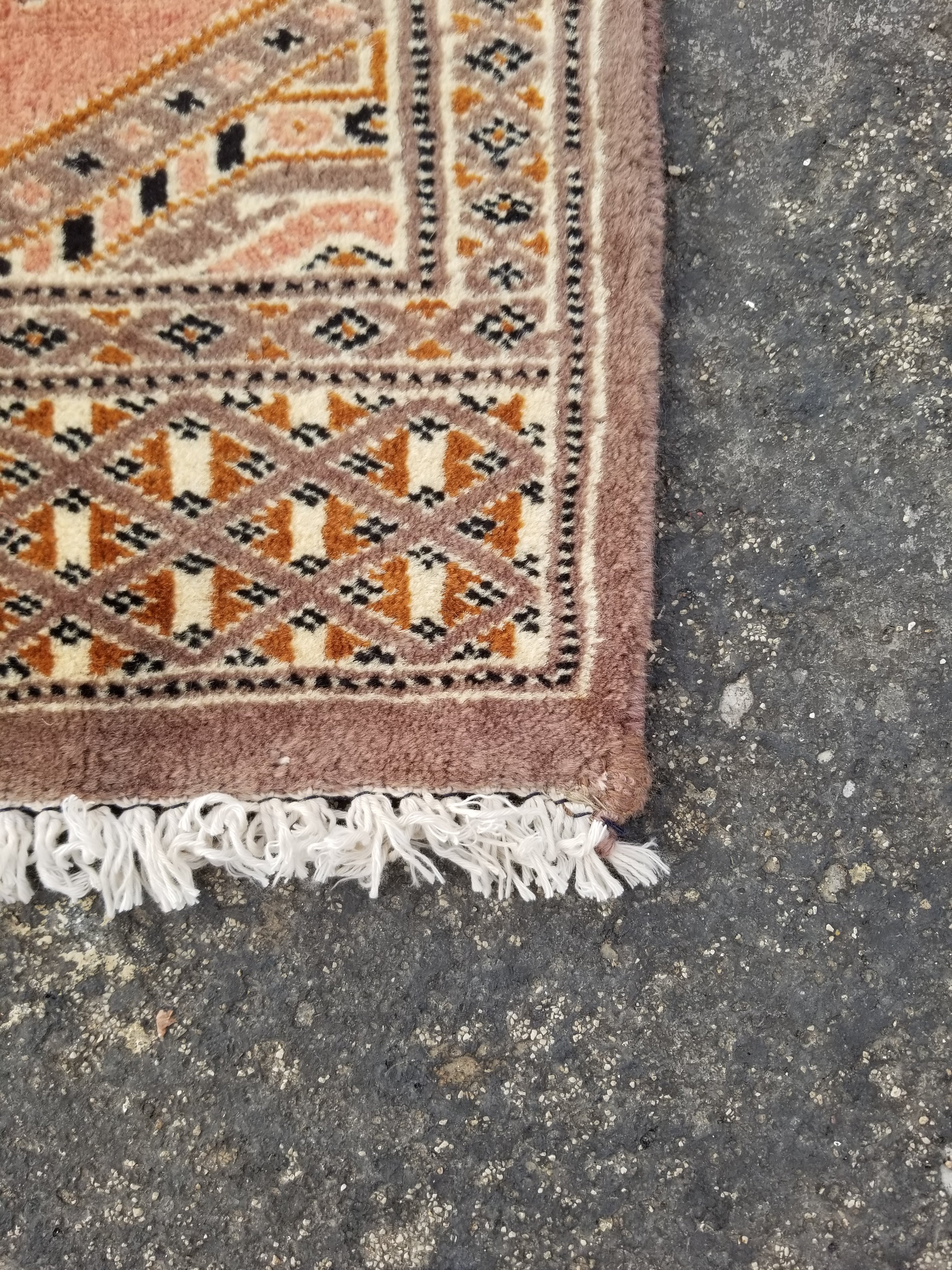 Vintage Traditional Handmade Afghan Wool Multicolor Doormat 61x46cm