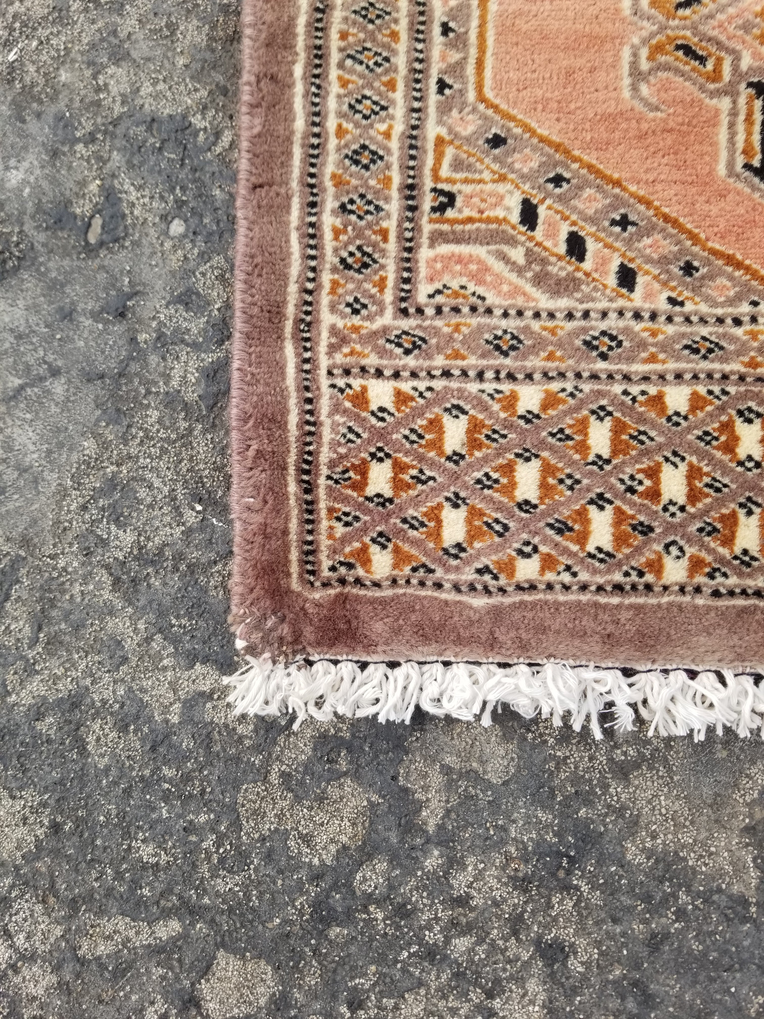 Vintage Traditional Handmade Afghan Wool Multicolor Doormat 61x46cm