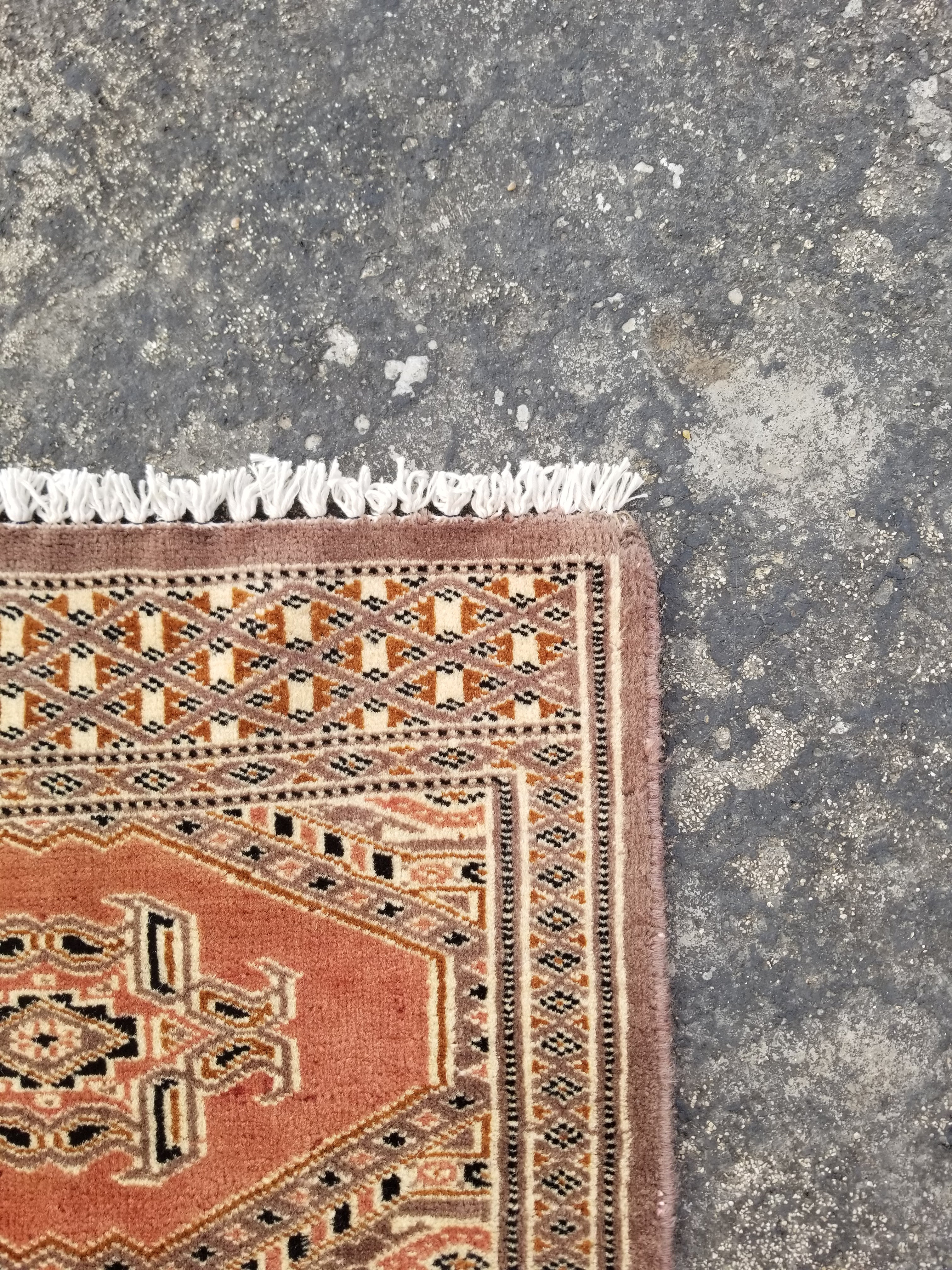Vintage Traditional Handmade Afghan Wool Multicolor Doormat 61x46cm