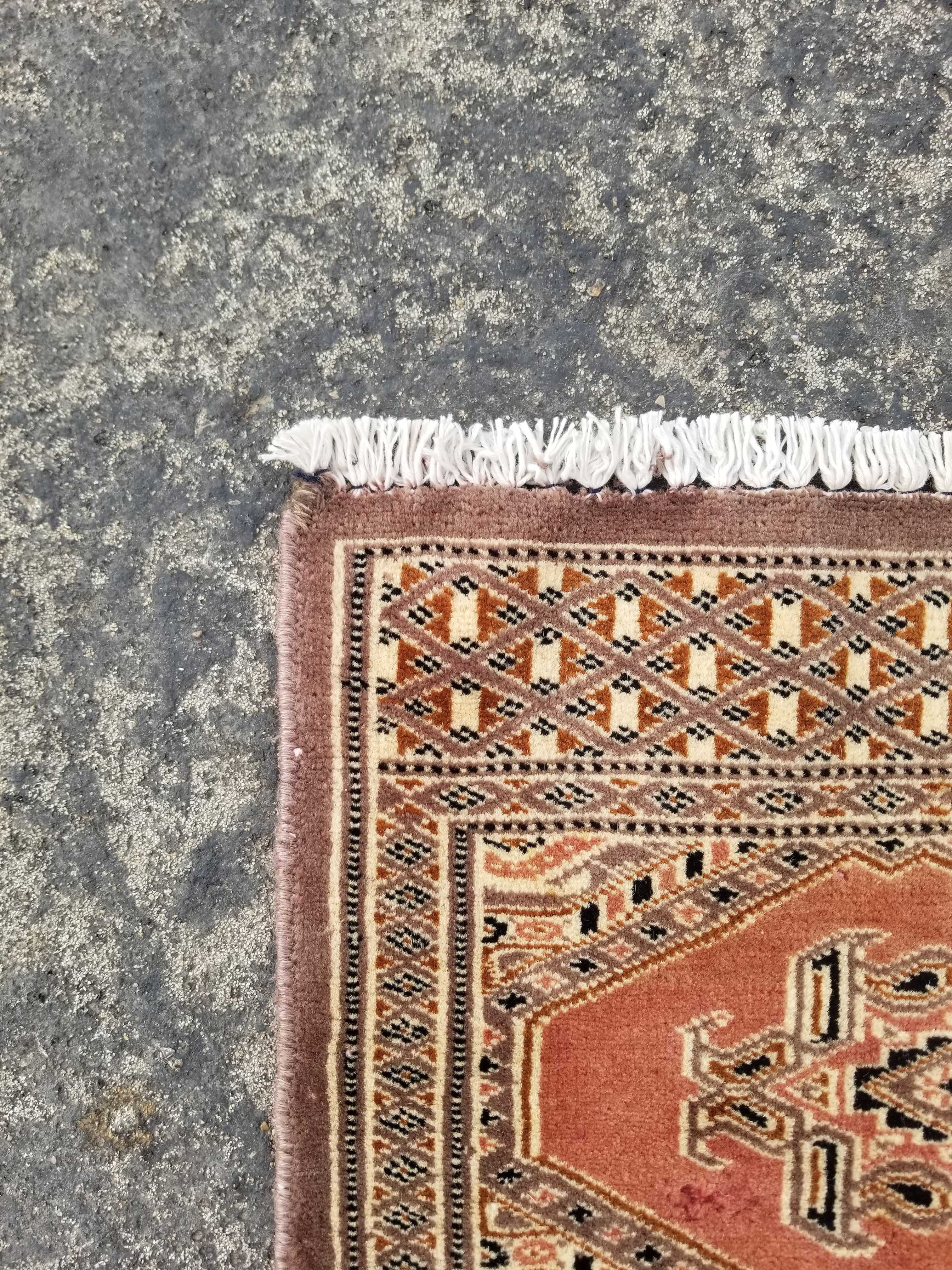 Vintage Traditional Handmade Afghan Wool Multicolor Doormat 61x46cm