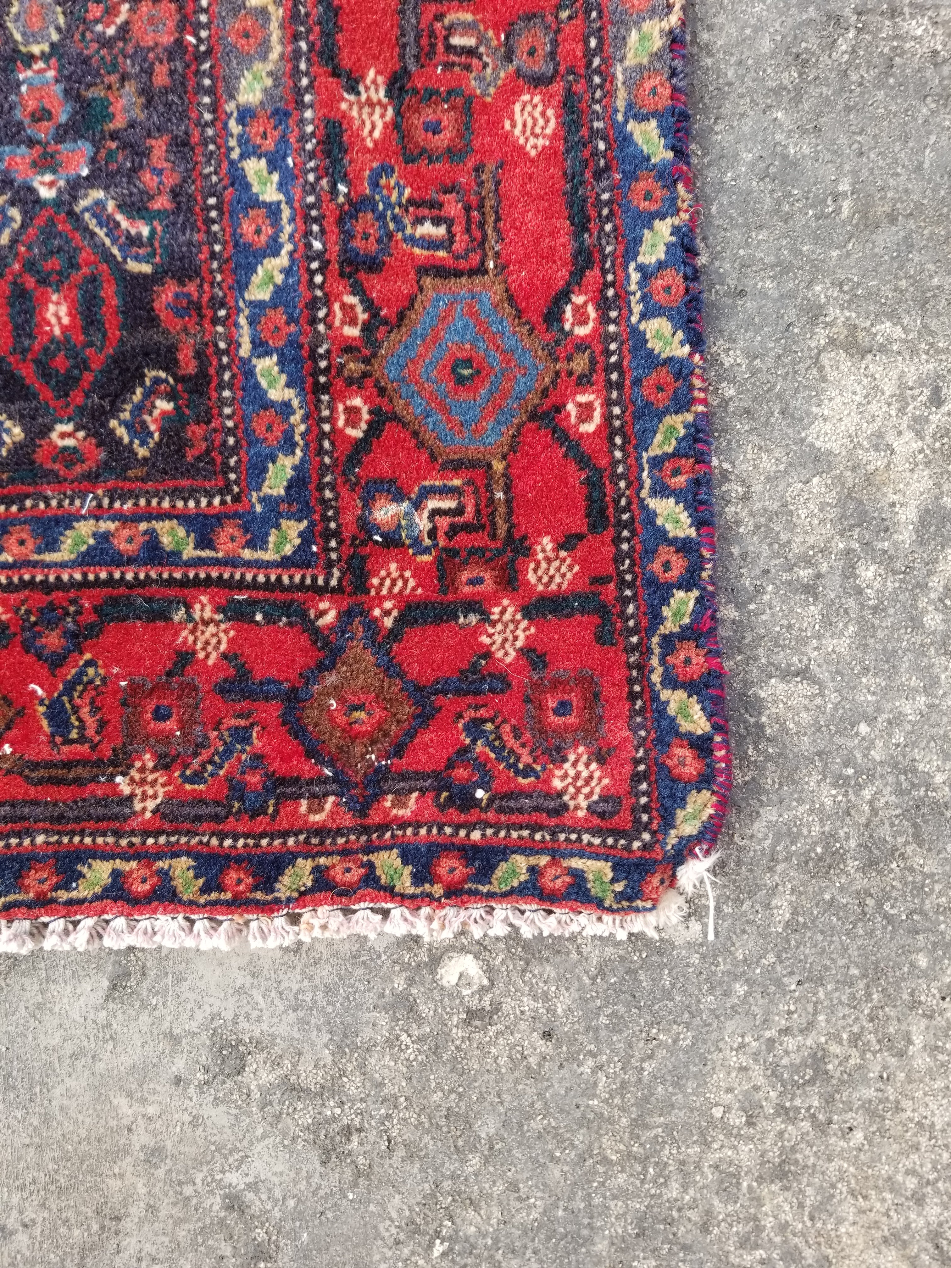 Vintage Traditional Handmade Bidjar Wool Multicolor Rug 163x114cm