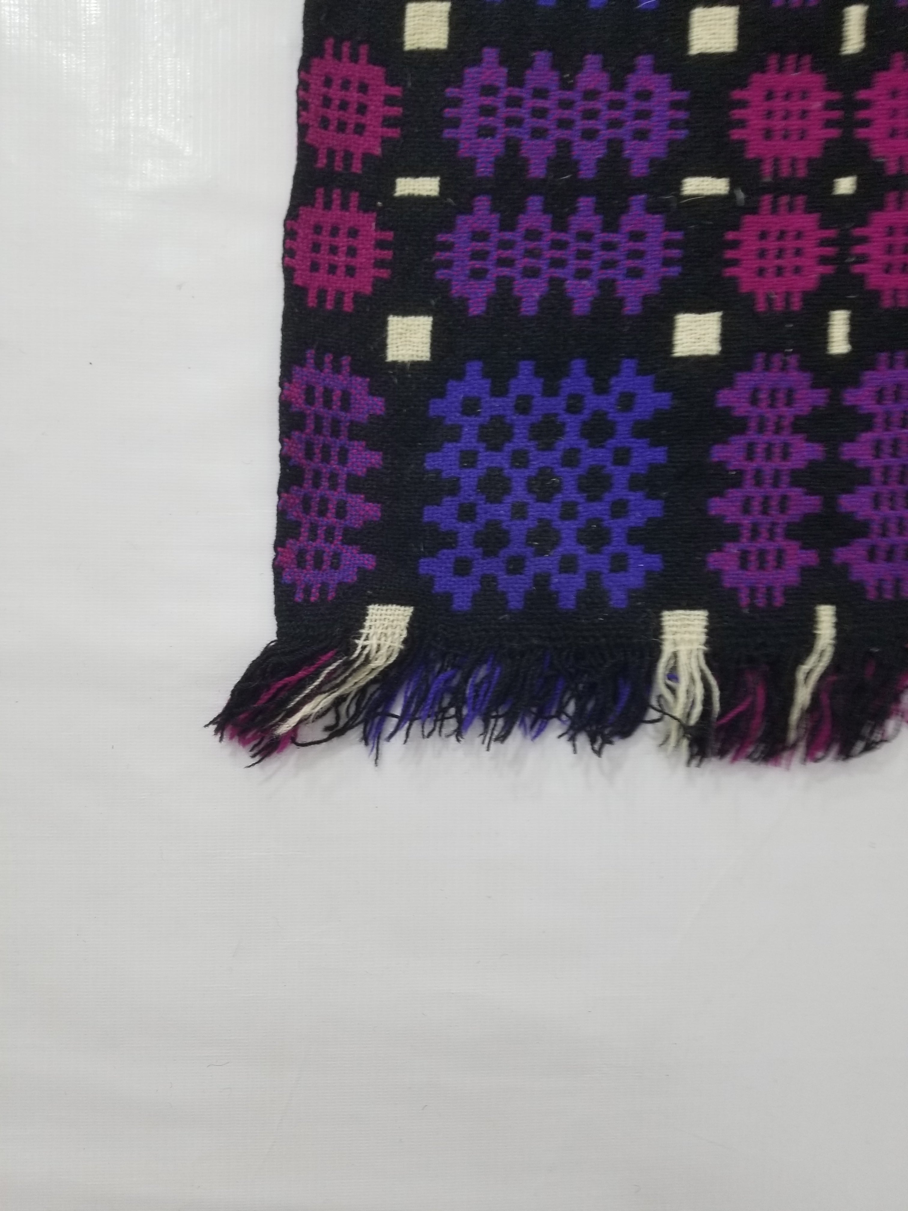 Vintage Welsh Wool Tapestry Blanket Reversible 240x160cm