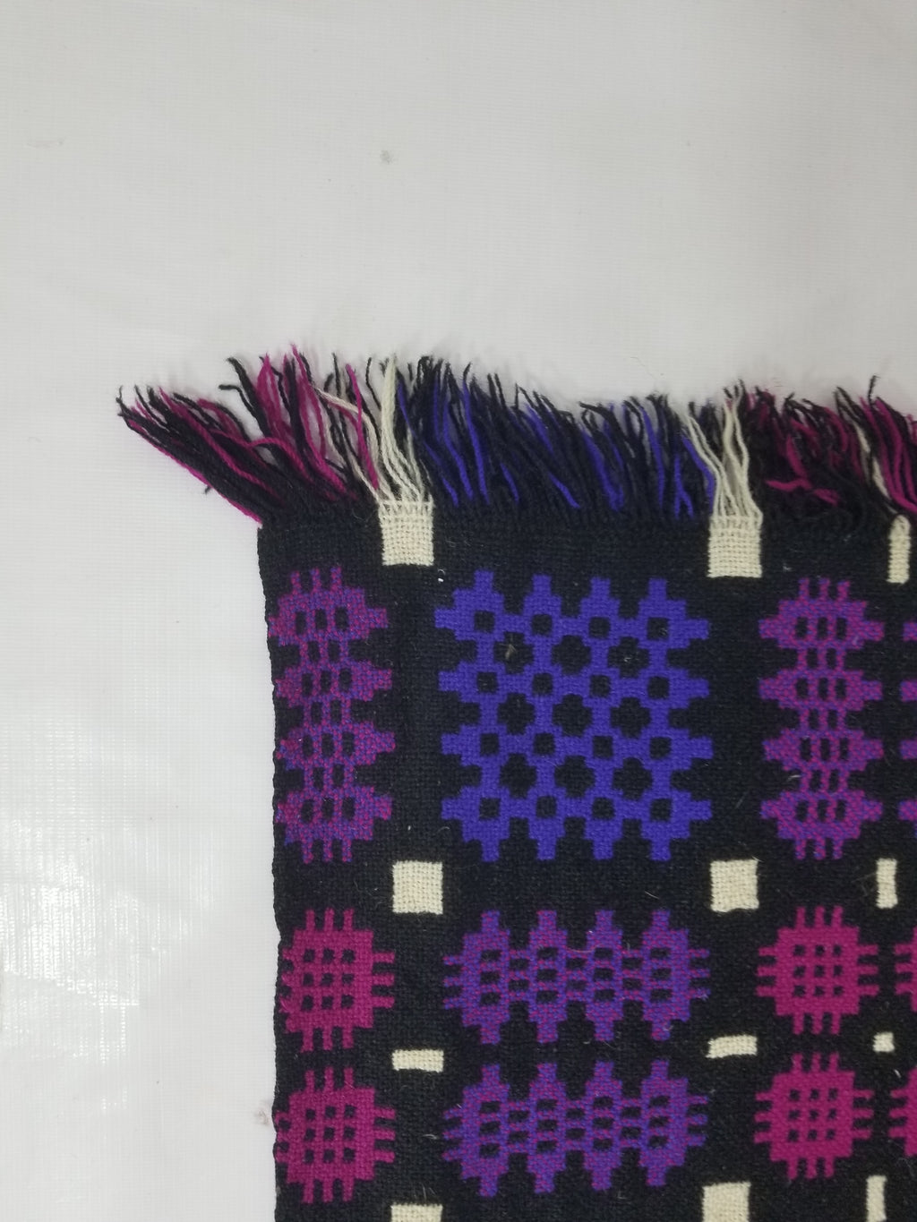 Vintage Welsh Wool Tapestry Blanket Reversible 240x160cm