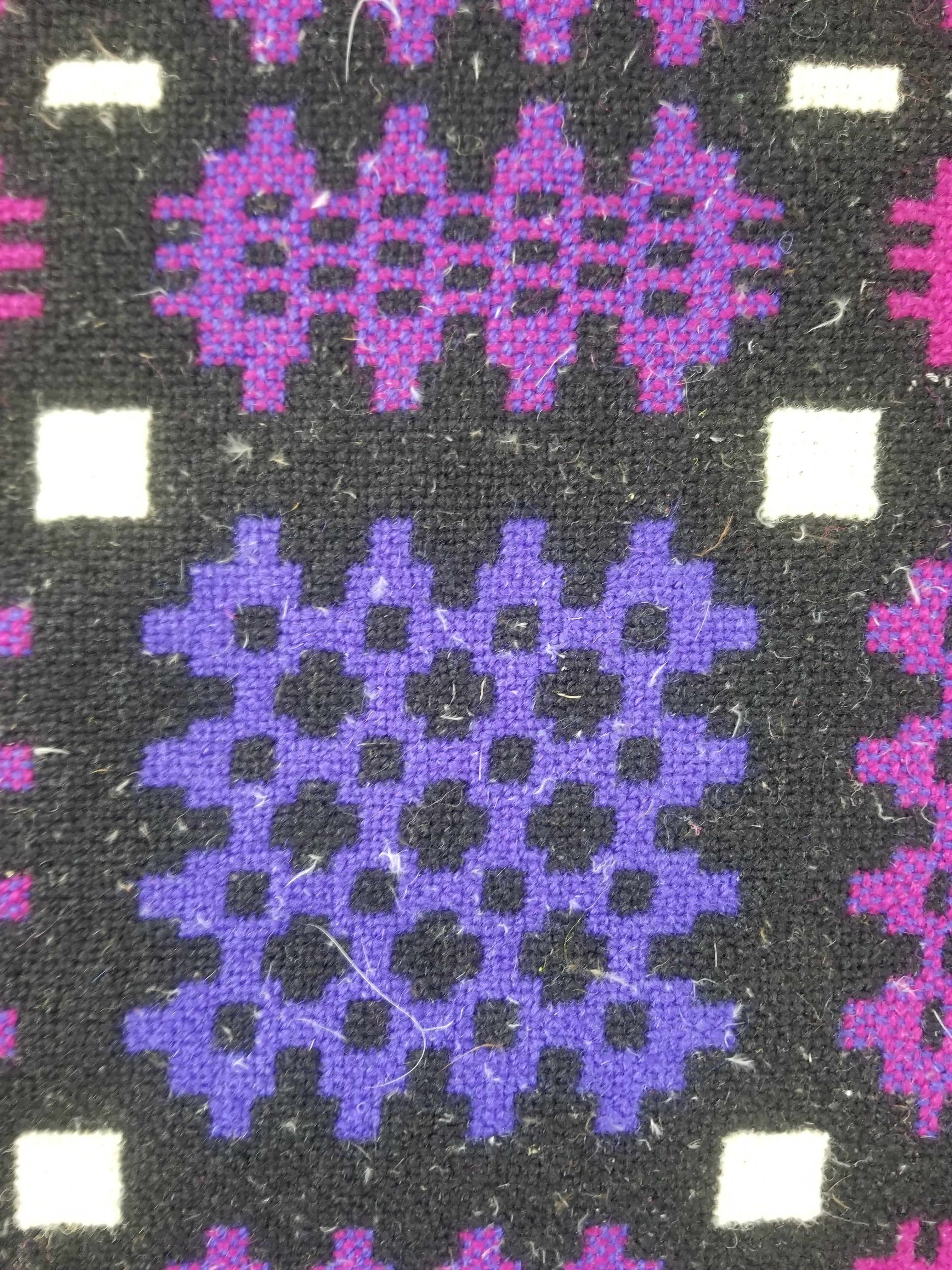 Vintage Welsh Wool Tapestry Blanket Reversible 240x160cm