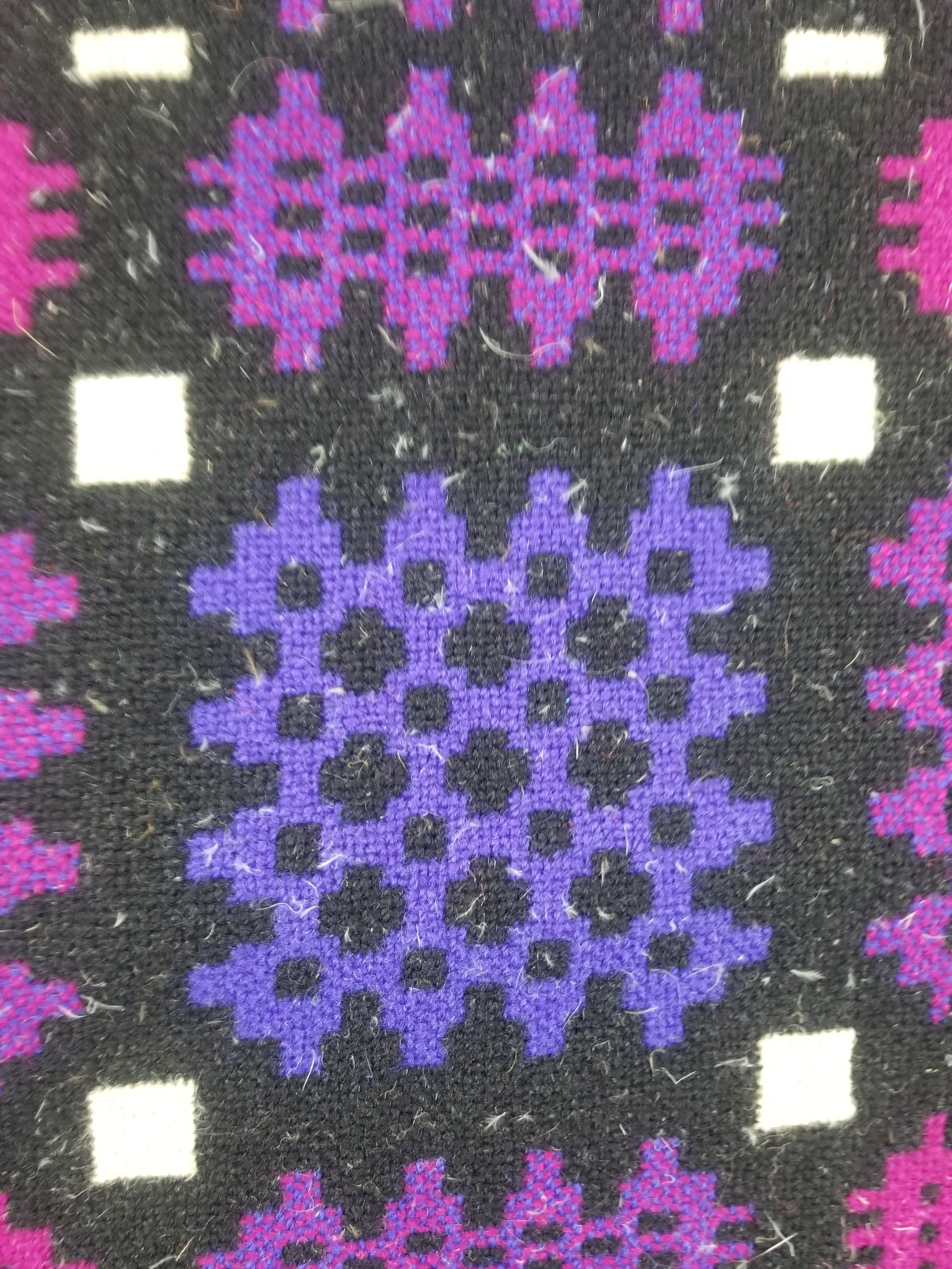 Vintage Welsh Wool Tapestry Blanket Reversible 240x160cm