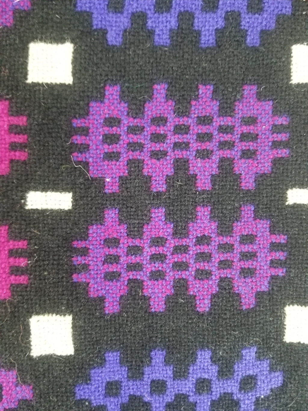 Vintage Welsh Wool Tapestry Blanket Reversible 240x160cm