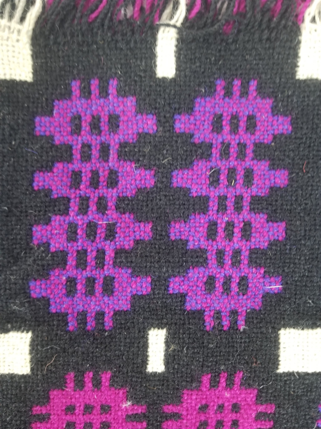 Vintage Welsh Wool Tapestry Blanket Reversible 240x160cm