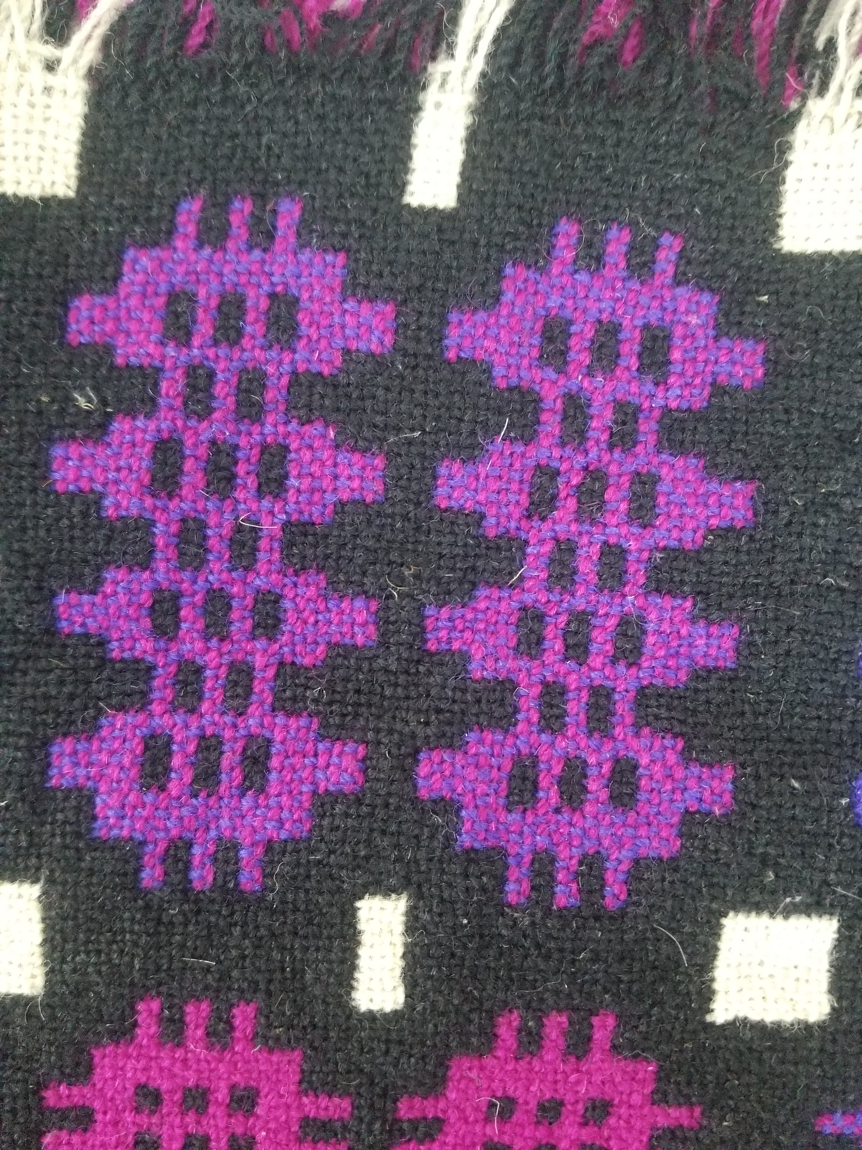 Vintage Welsh Wool Tapestry Blanket Reversible 240x160cm