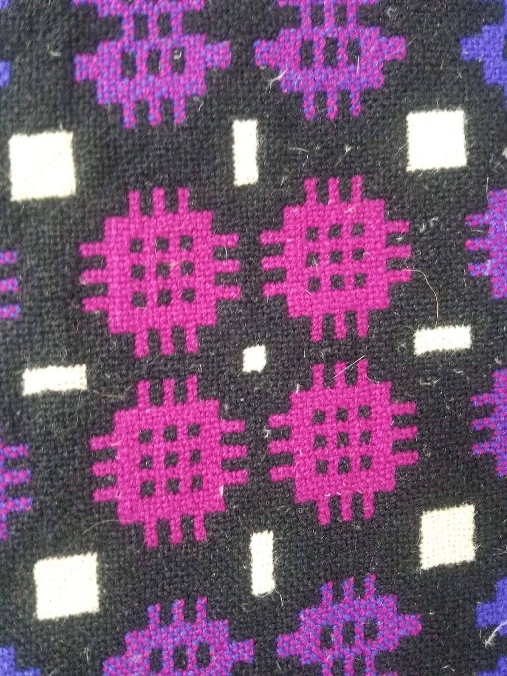Vintage Welsh Wool Tapestry Blanket Reversible 240x160cm